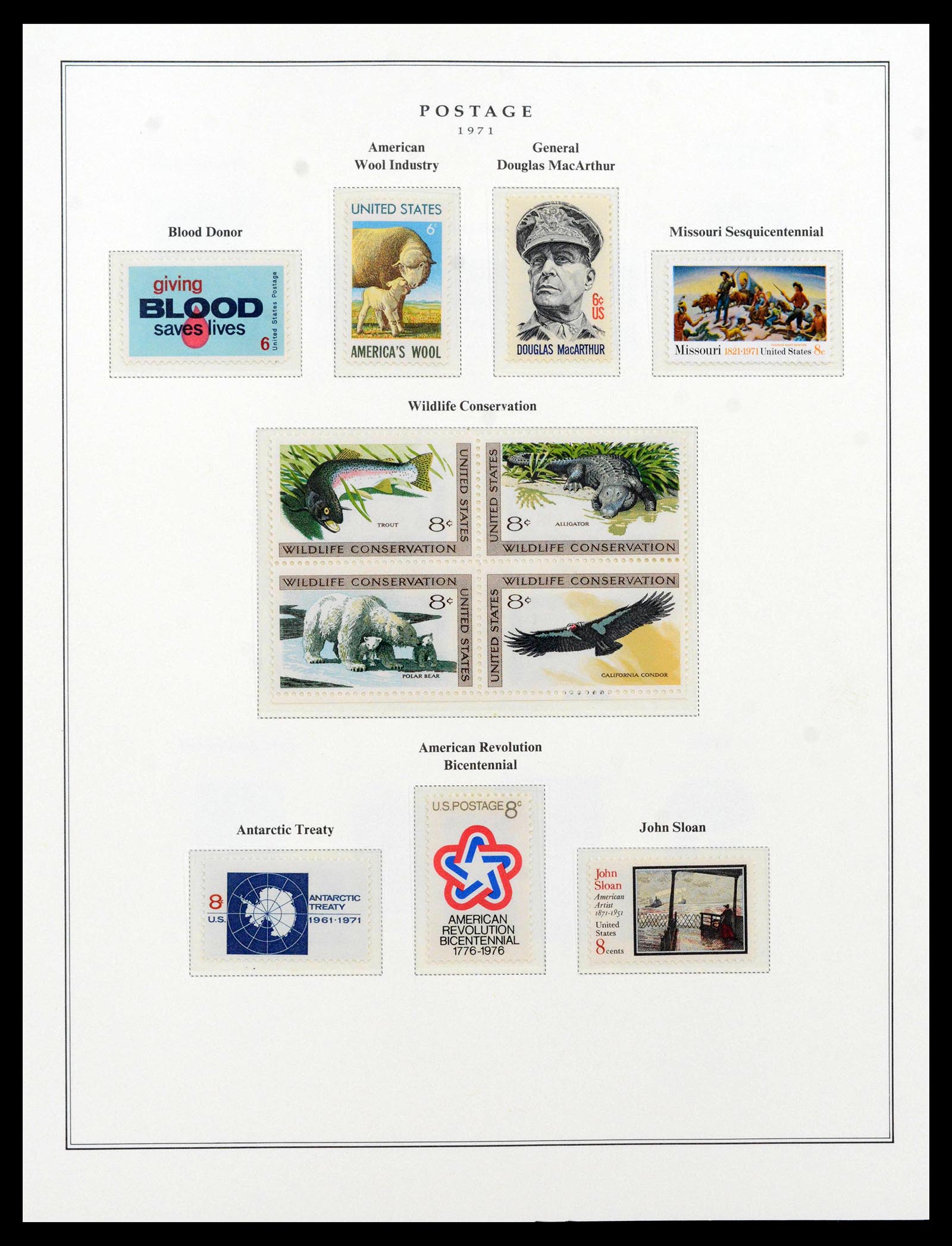 39443 0127 - Postzegelverzameling 39443 USA 1851-1976.