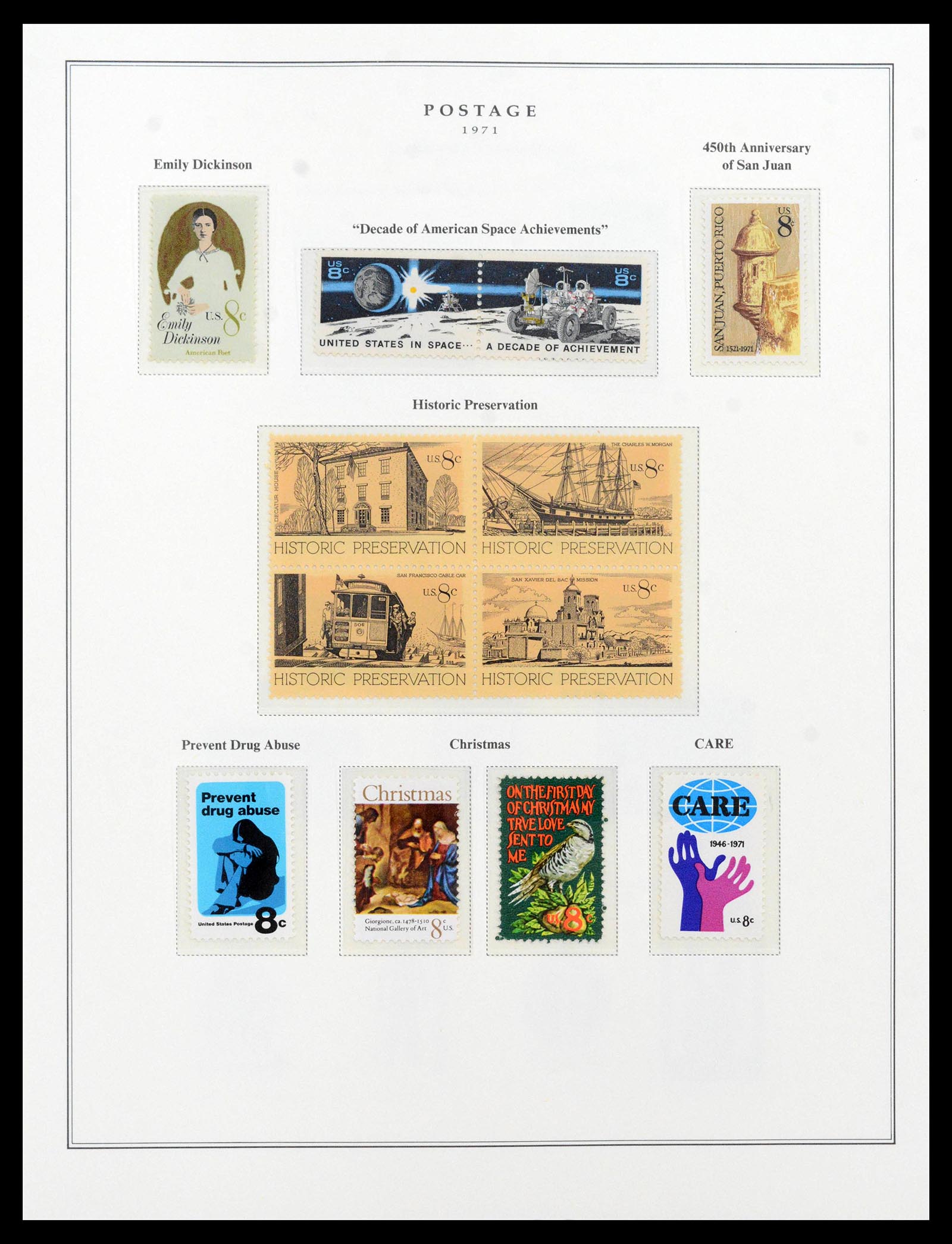 39443 0128 - Postzegelverzameling 39443 USA 1851-1976.