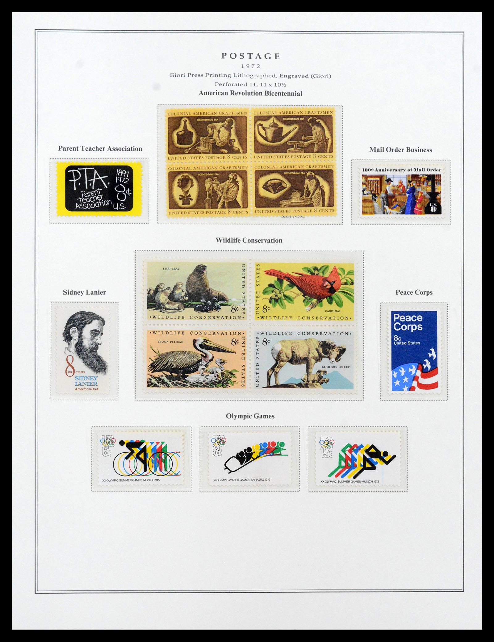 39443 0130 - Postzegelverzameling 39443 USA 1851-1976.