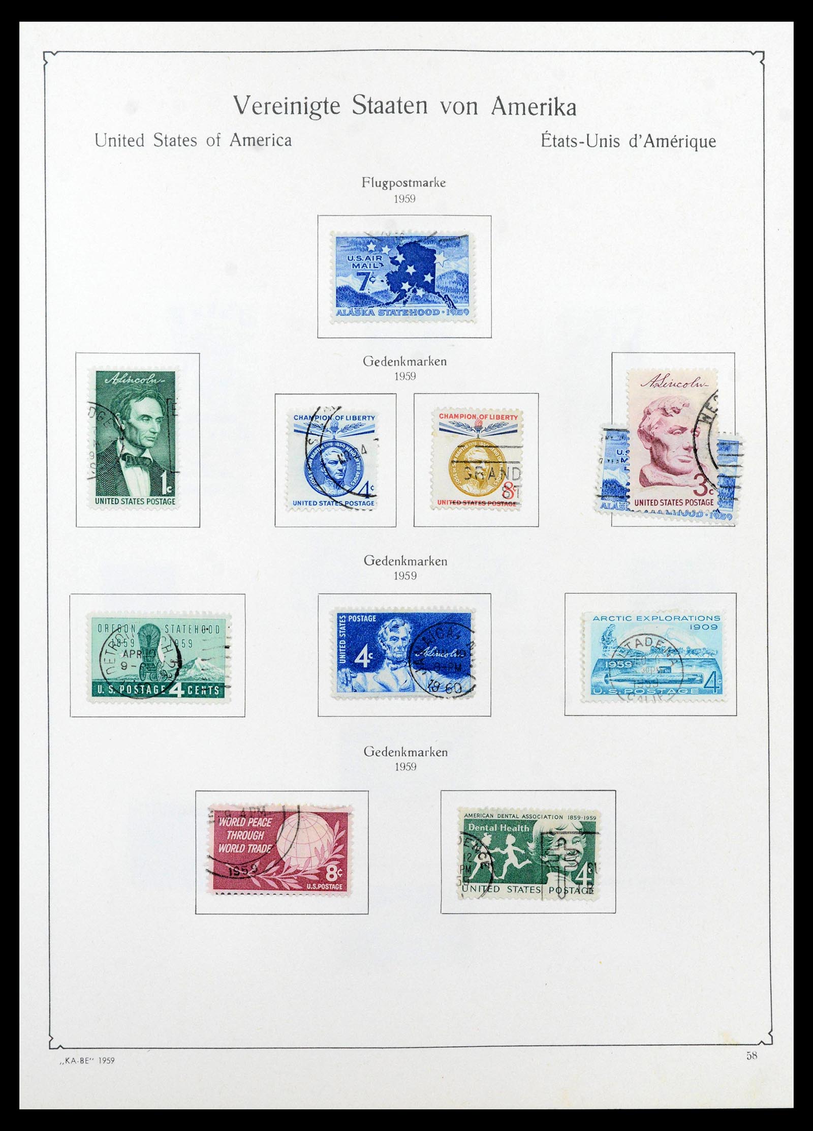 39444 0068 - Postzegelverzameling 39444 USA 1861-2008.