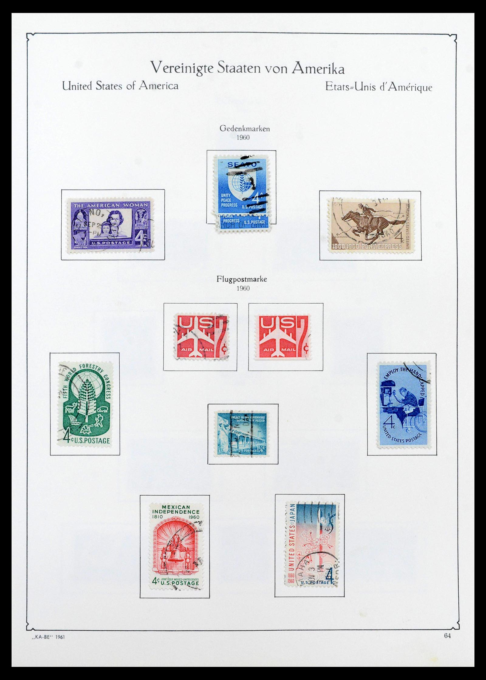 39444 0074 - Postzegelverzameling 39444 USA 1861-2008.