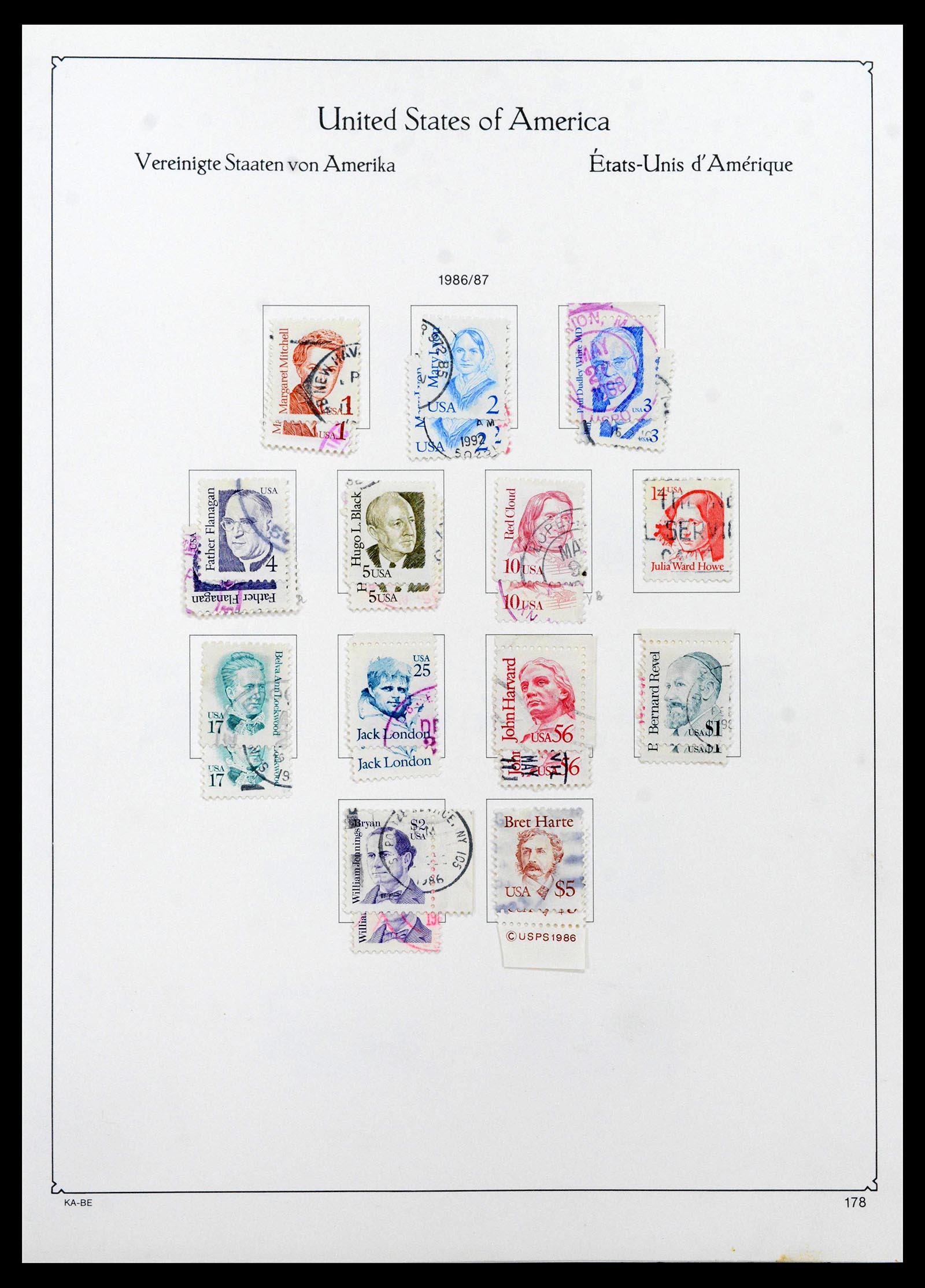 39444 0187 - Postzegelverzameling 39444 USA 1861-2008.