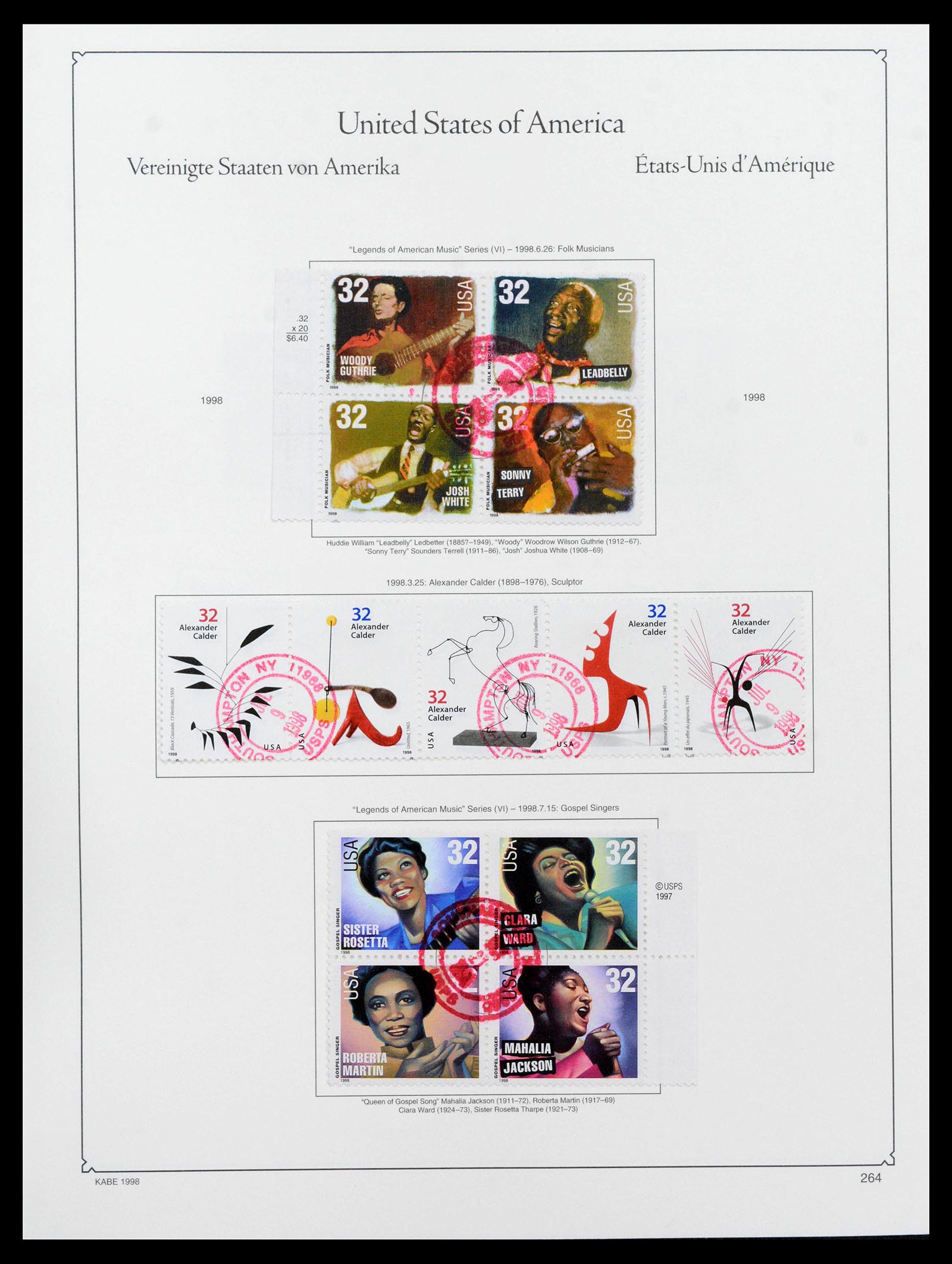 39444 0292 - Postzegelverzameling 39444 USA 1861-2008.