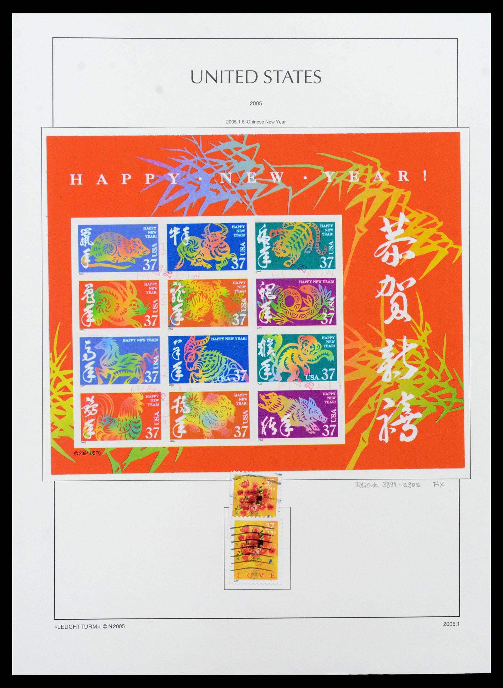 39444 0376 - Postzegelverzameling 39444 USA 1861-2008.