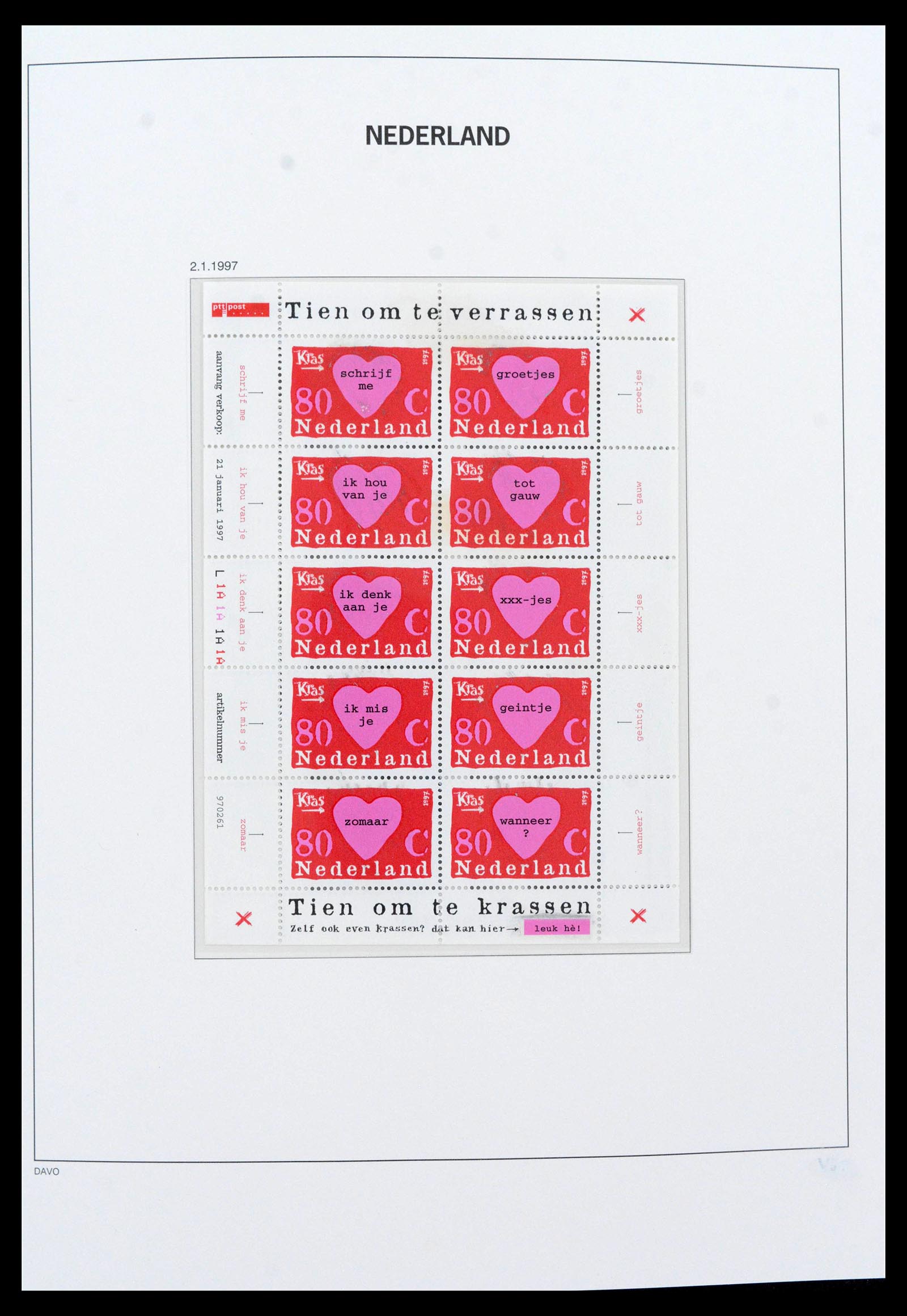 39468 0012 - Postzegelverzameling 39468 Nederland velletjes 1993-2023!!