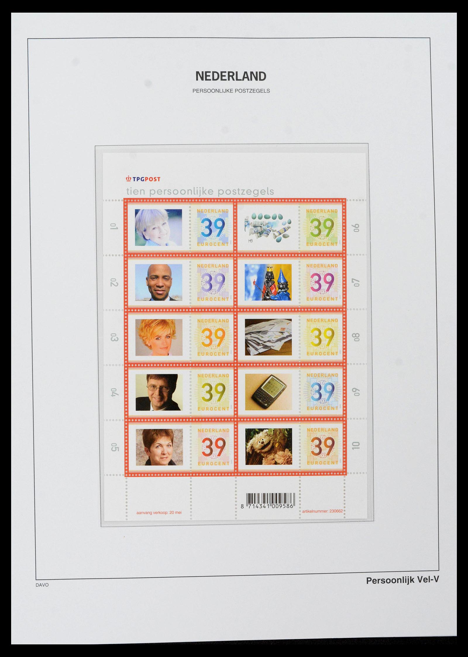 39468 0289 - Postzegelverzameling 39468 Nederland velletjes 1993-2023!!