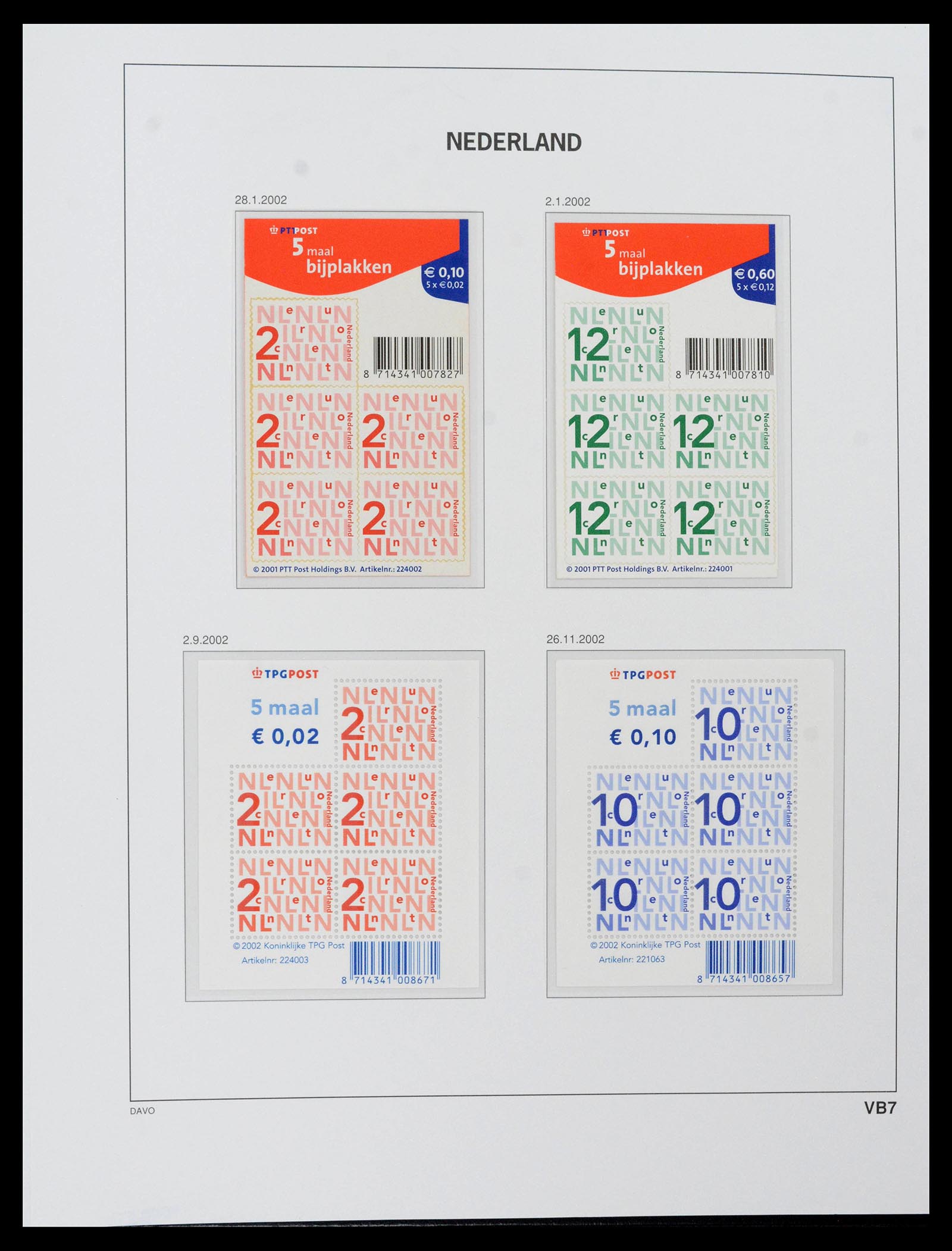 39468 0325 - Postzegelverzameling 39468 Nederland velletjes 1993-2023!!
