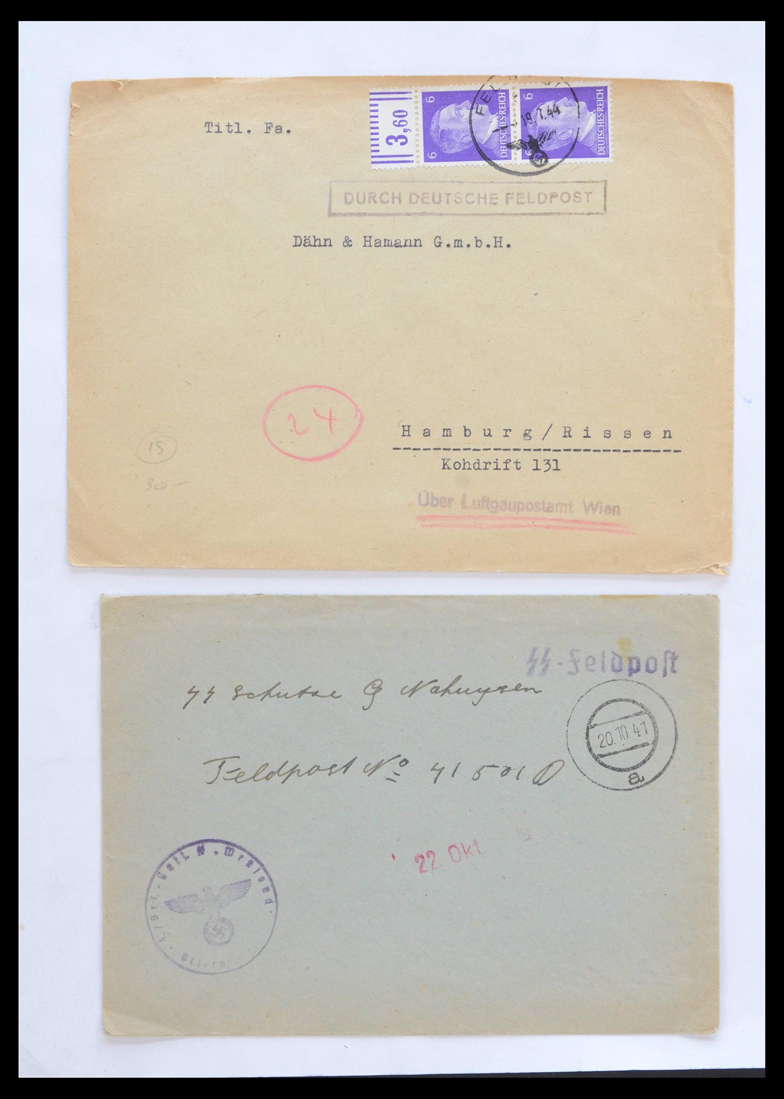 39476 0004 - Stamp collection 39476 Germany covers 1939-1945.