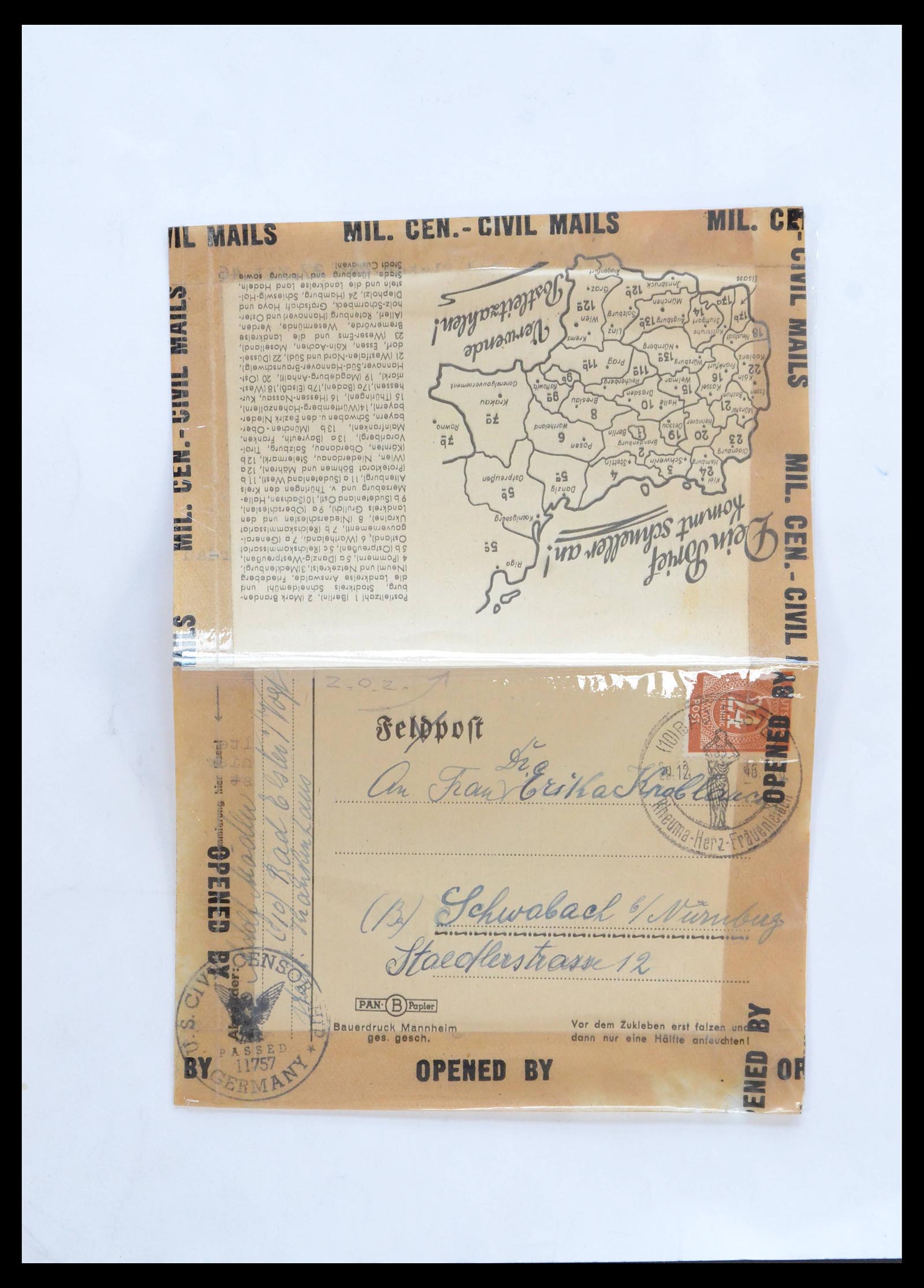 39476 0008 - Stamp collection 39476 Germany covers 1939-1945.