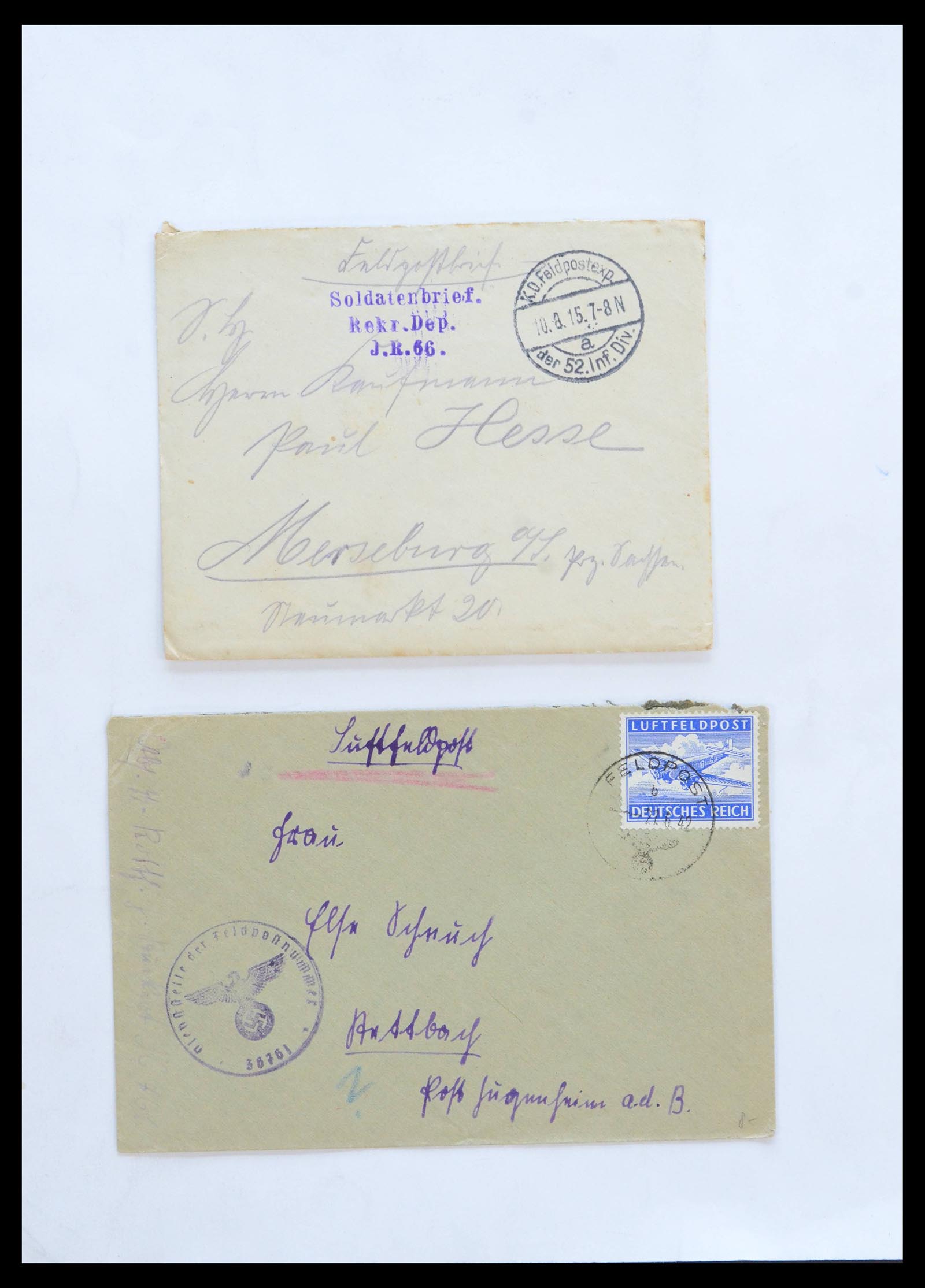 39476 0010 - Stamp collection 39476 Germany covers 1939-1945.