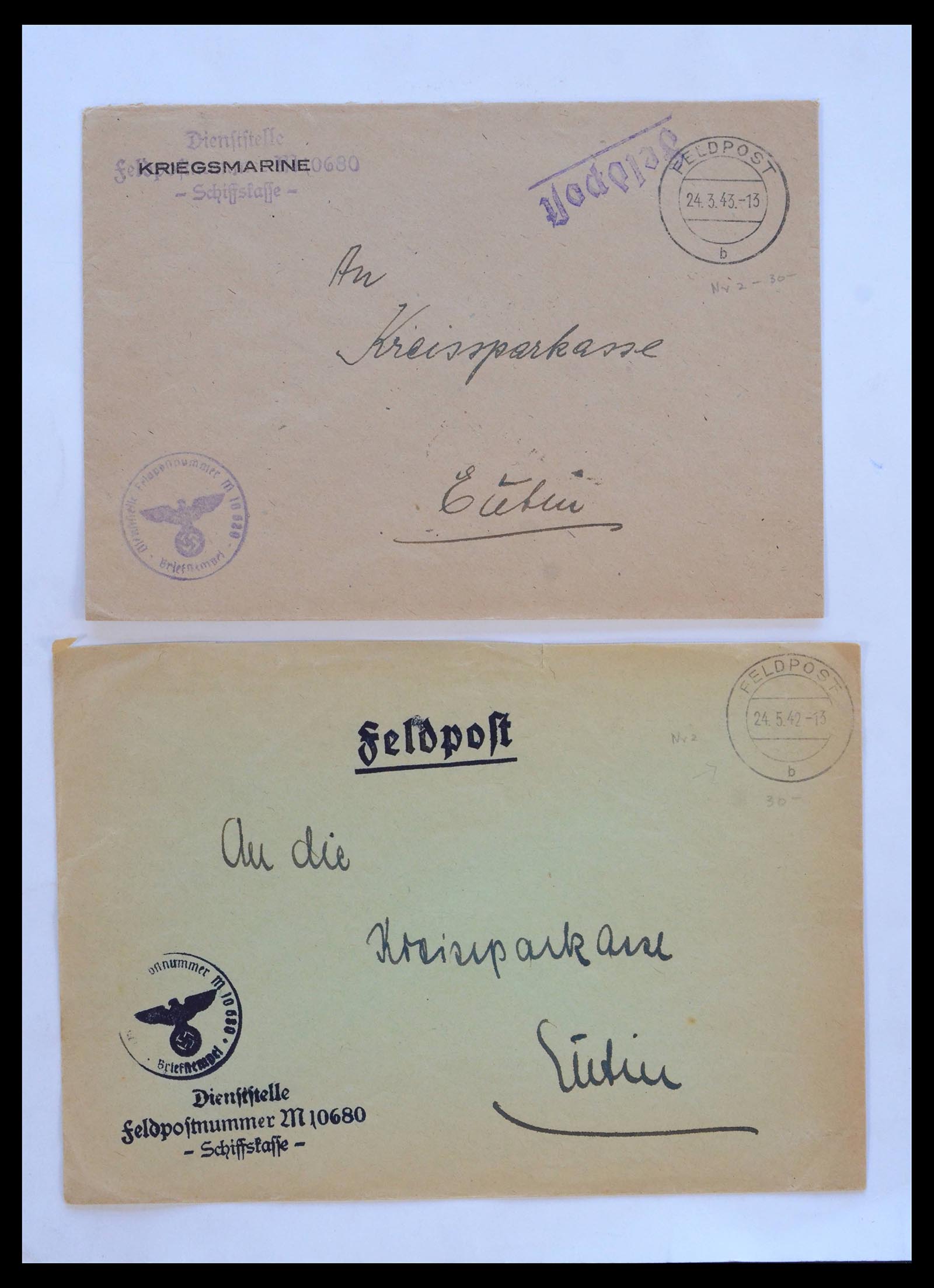 39476 0014 - Stamp collection 39476 Germany covers 1939-1945.