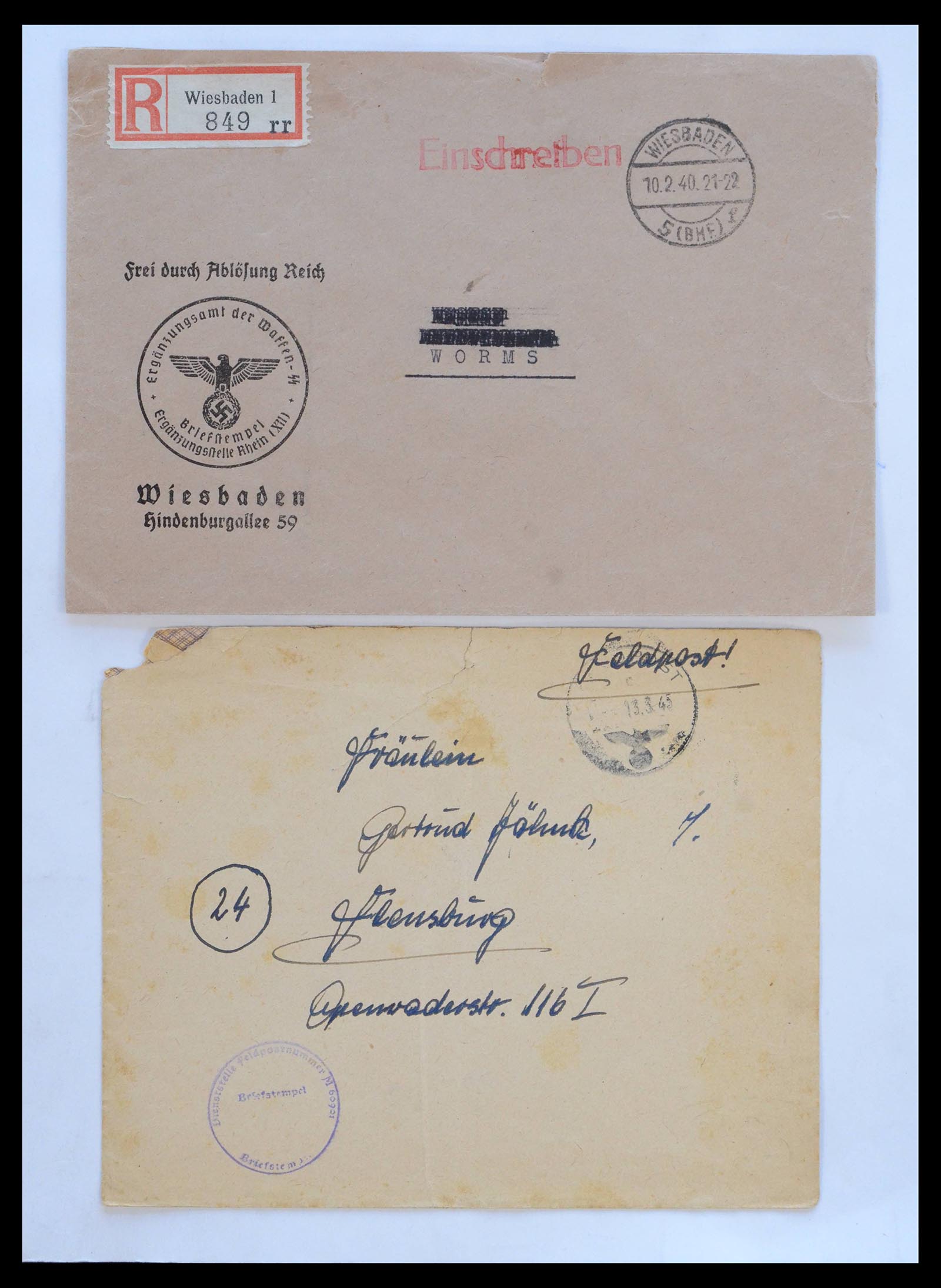 39476 0018 - Stamp collection 39476 Germany covers 1939-1945.