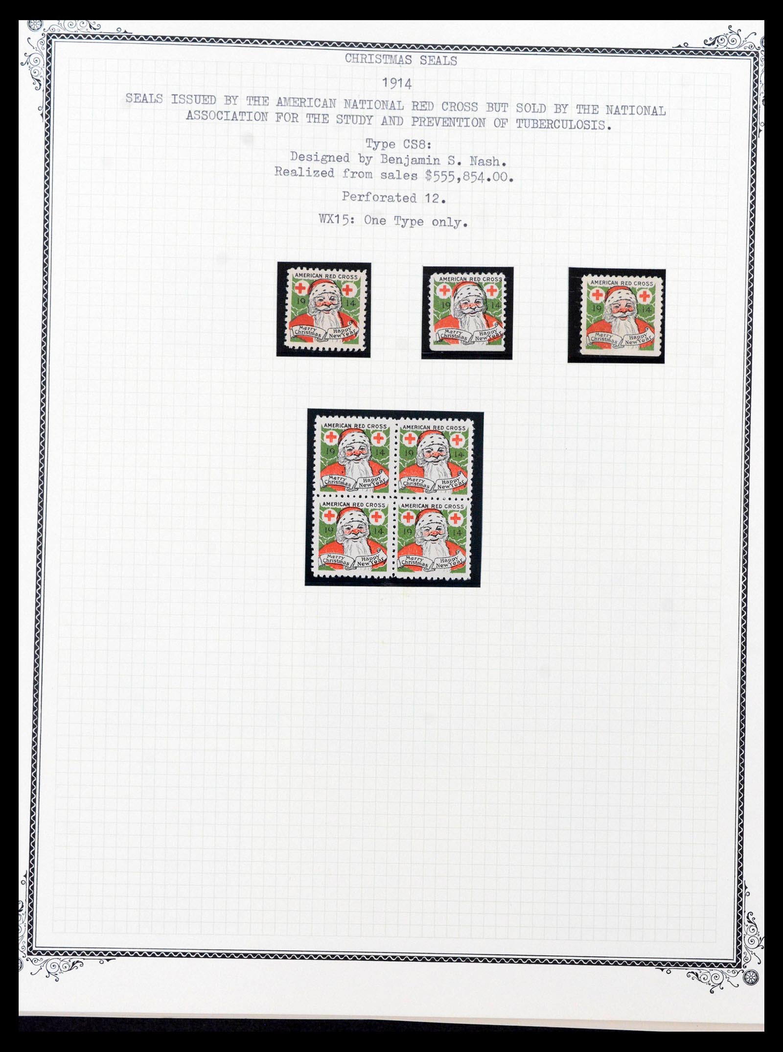 39489 0007 - Stamp collection 39489 USA Christmas seals 1907-1973.