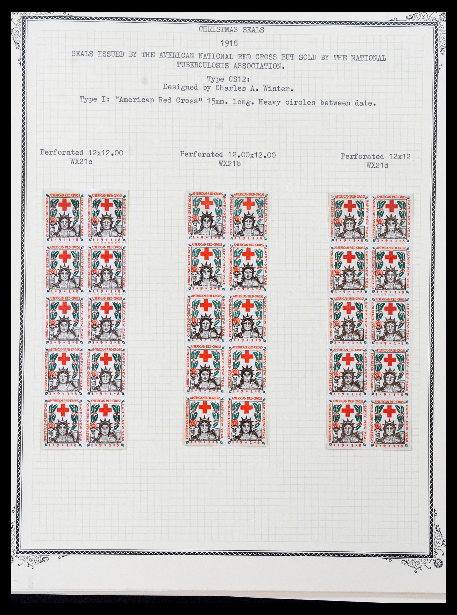 39489 0012 - Stamp collection 39489 USA Christmas seals 1907-1973.