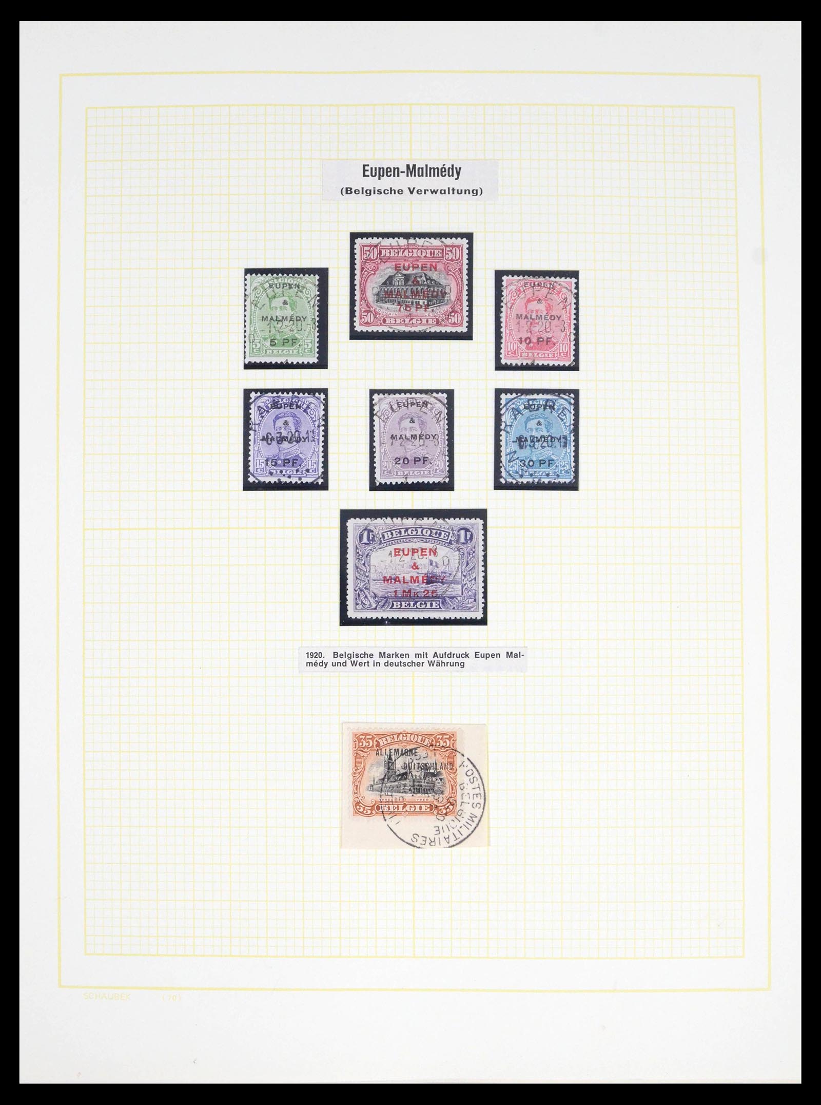 39495 0001 - Stamp collection 39495 Germa occupations and territories 1914-1921.