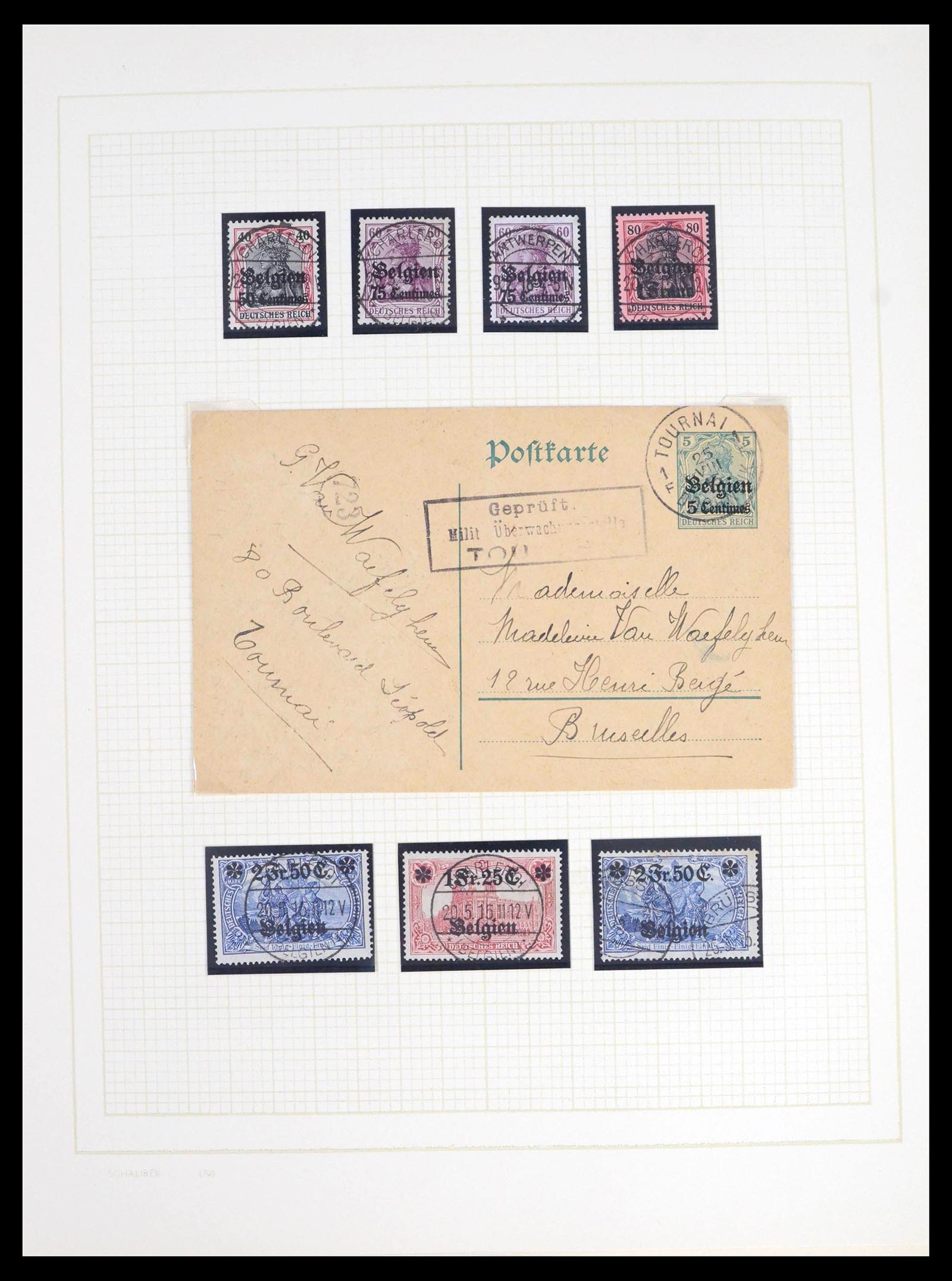 39495 0004 - Stamp collection 39495 Germa occupations and territories 1914-1921.