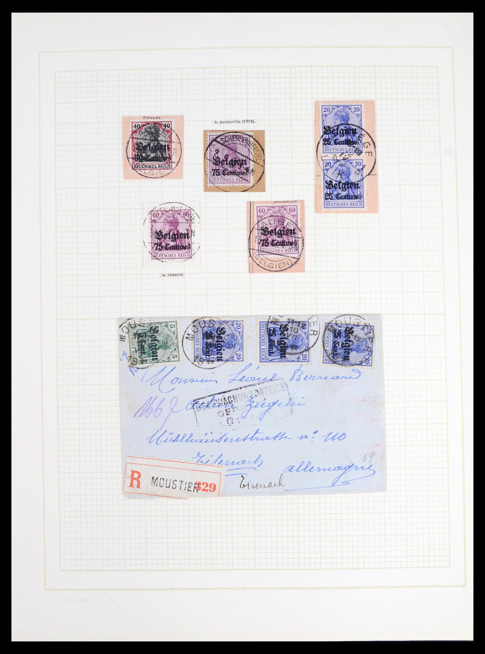 39495 0006 - Stamp collection 39495 Germa occupations and territories 1914-1921.