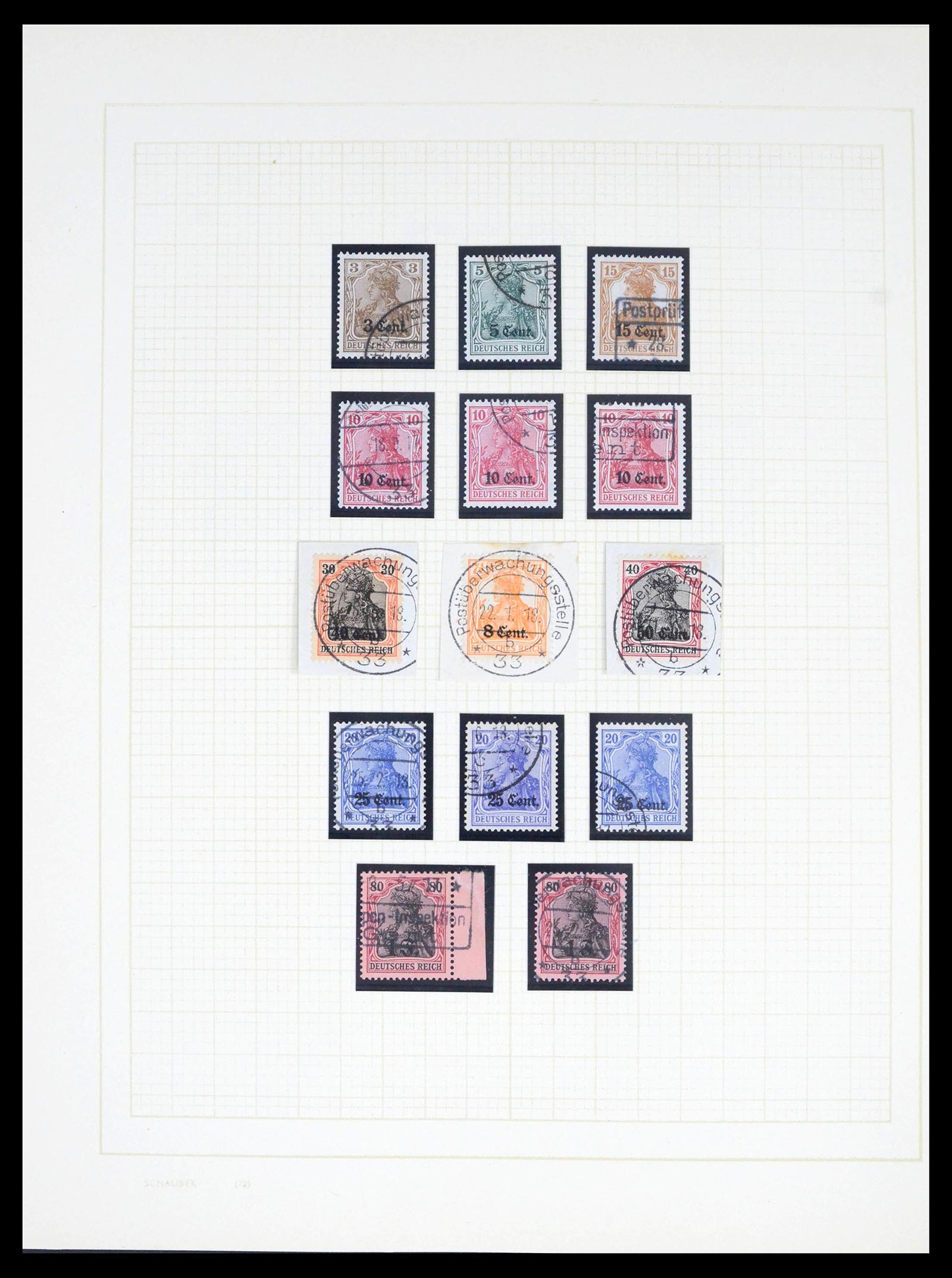 39495 0017 - Stamp collection 39495 Germa occupations and territories 1914-1921.