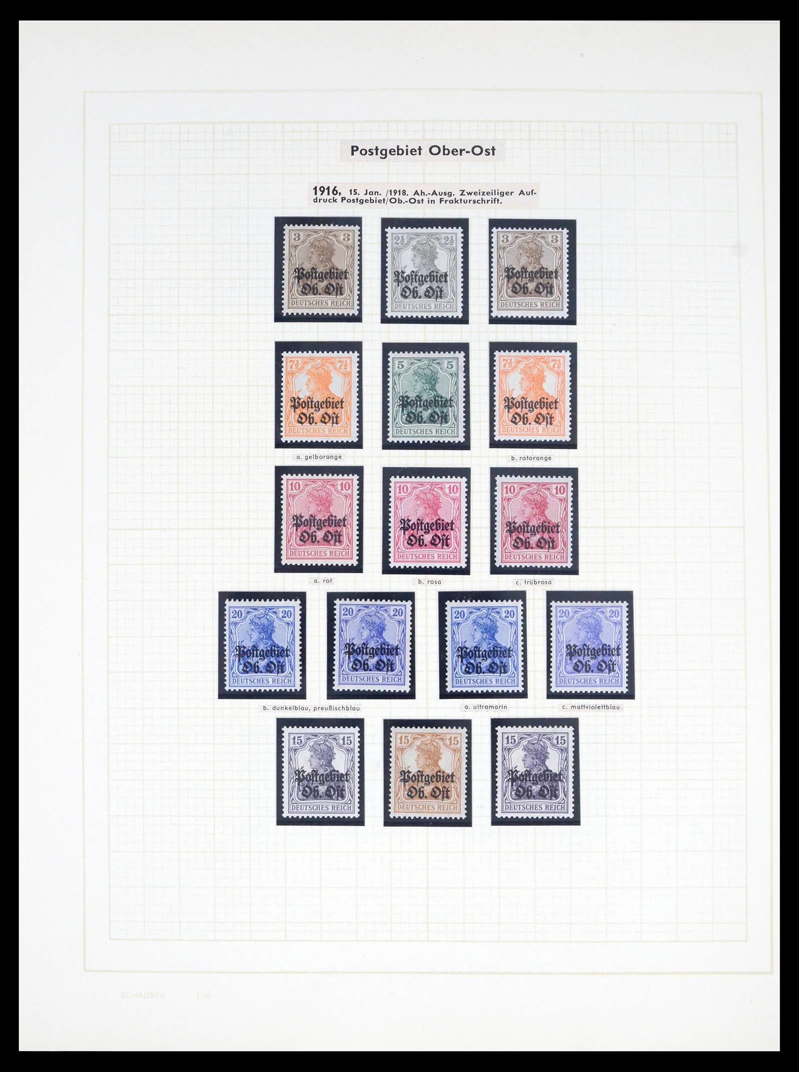 39495 0019 - Stamp collection 39495 Germa occupations and territories 1914-1921.