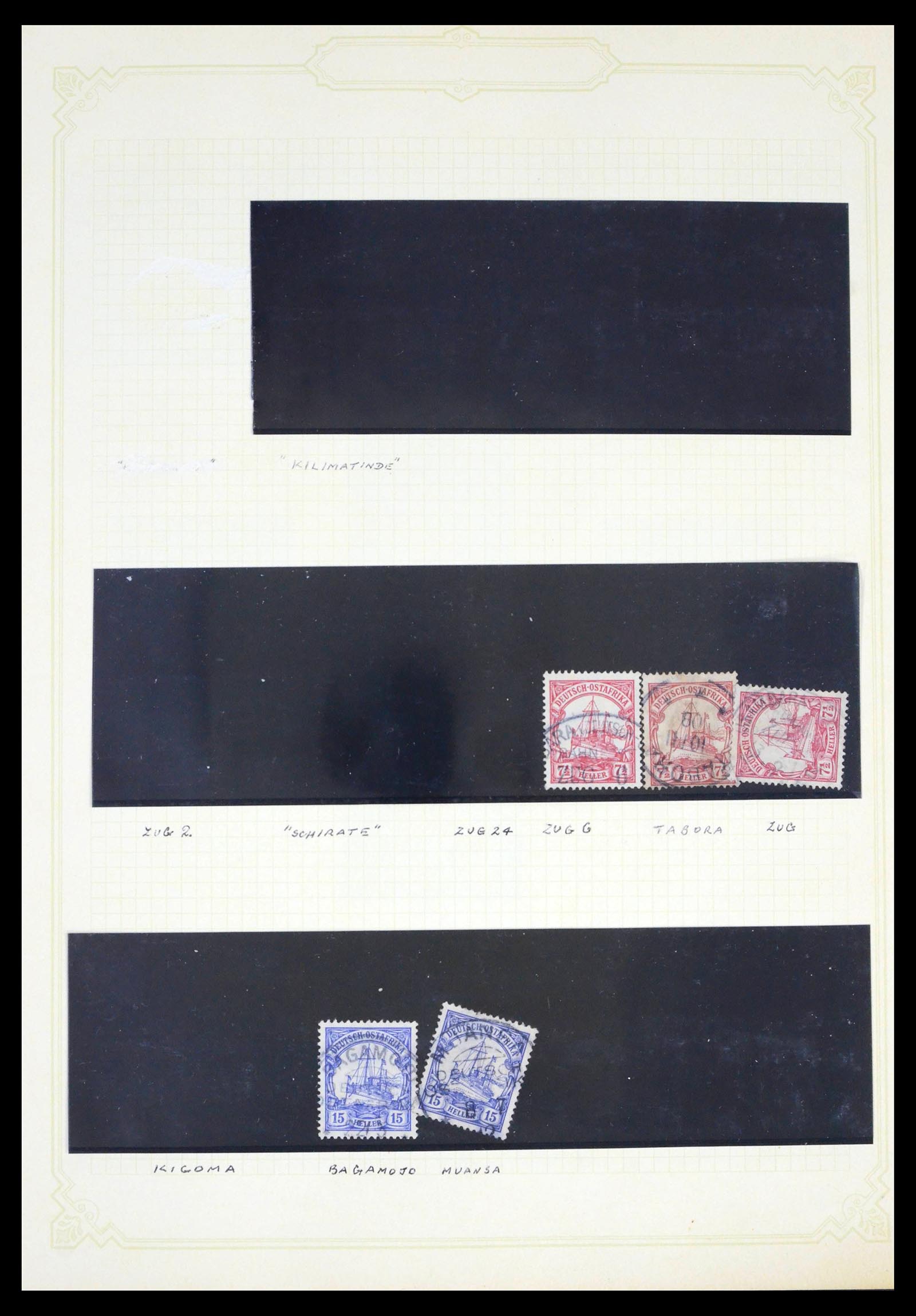 39508 0007 - Stamp collection 39508 German East Africa cancels.