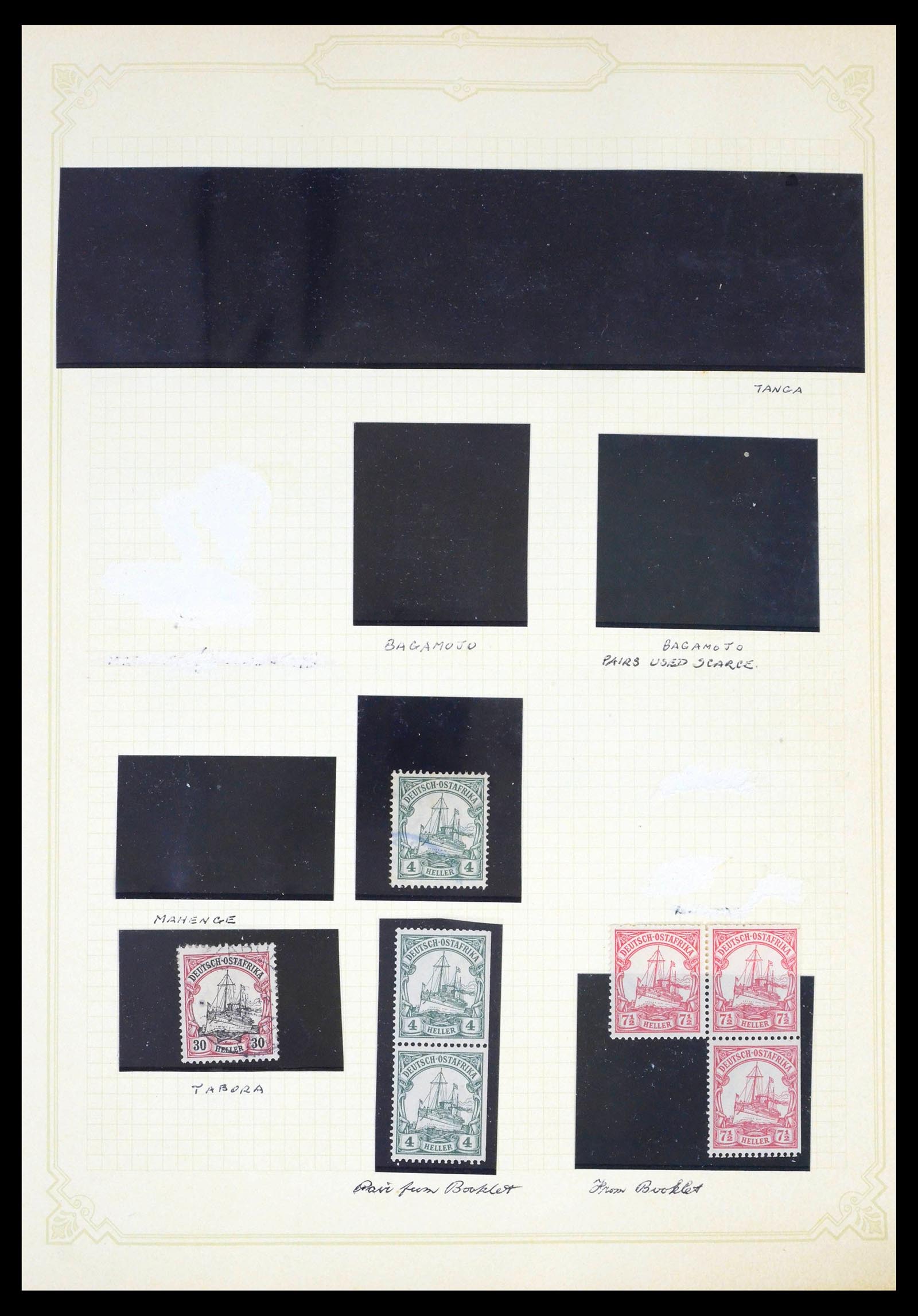 39508 0012 - Stamp collection 39508 German East Africa cancels.