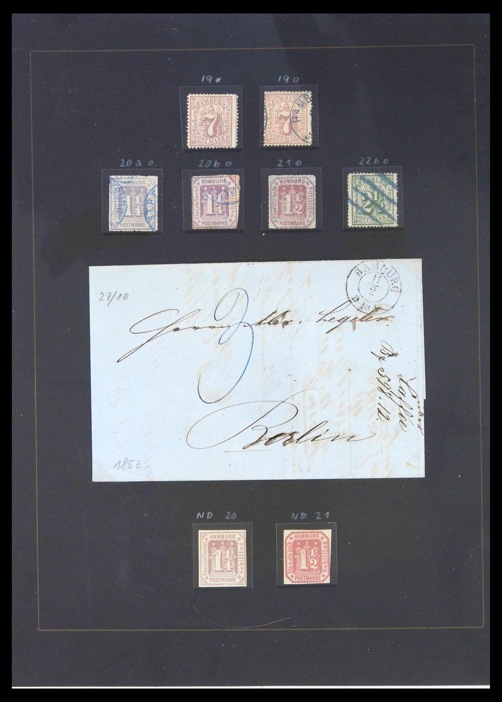 39510 0019 - Postzegelverzameling 39510 Oud Duitse Staten 1850-1872.