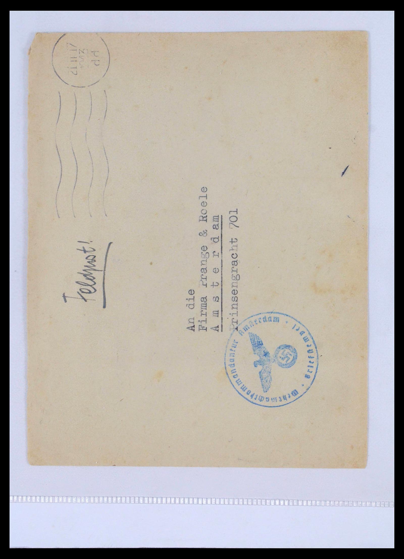 39514 0008 - Stamp collection 39514 Censored covers 1914-1945.