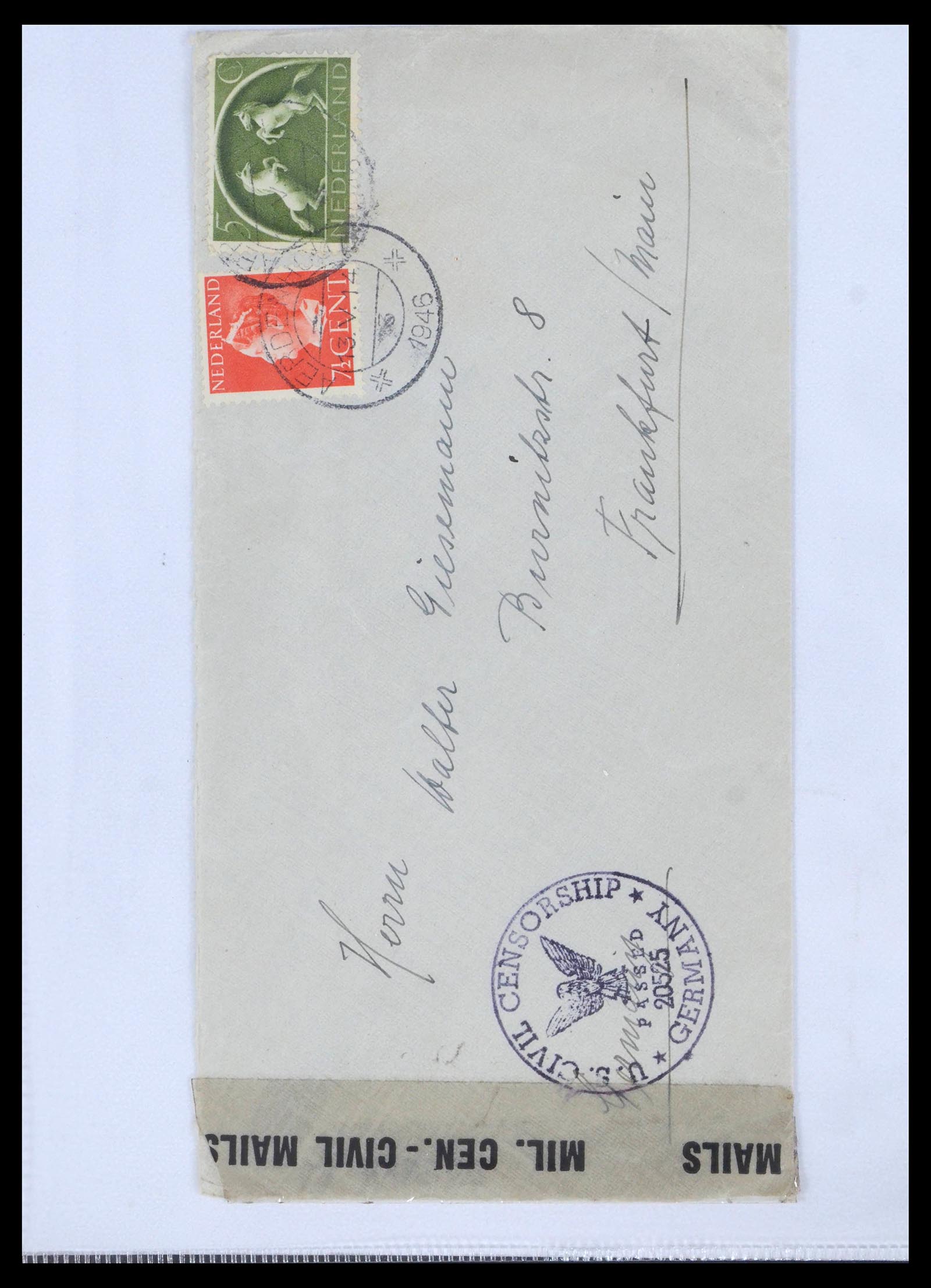 39514 0016 - Stamp collection 39514 Censored covers 1914-1945.