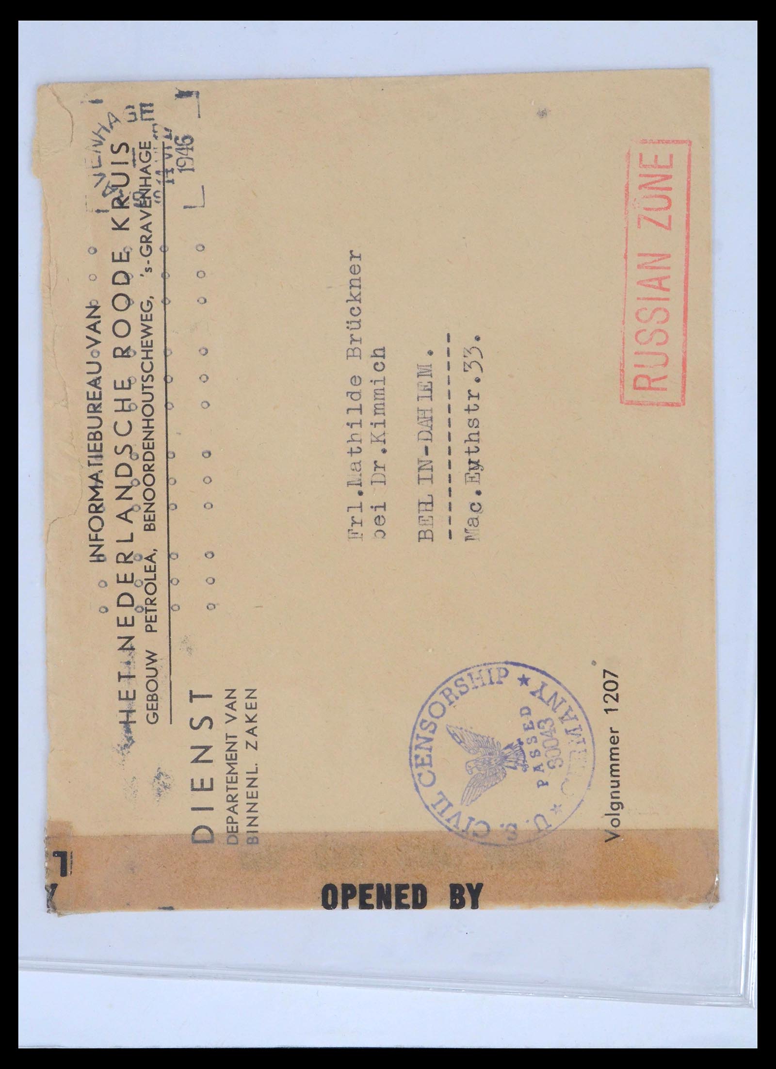 39514 0019 - Stamp collection 39514 Censored covers 1914-1945.