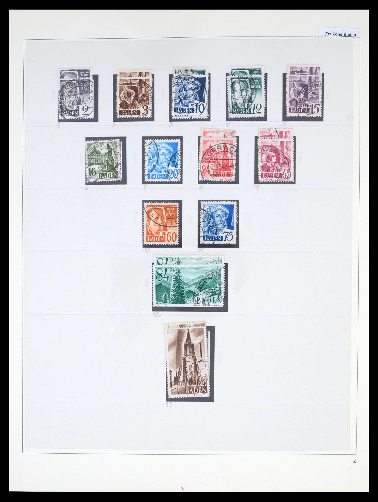 39520 0004 - Stamp collection 39520 German Zones super collection 1945-1949.