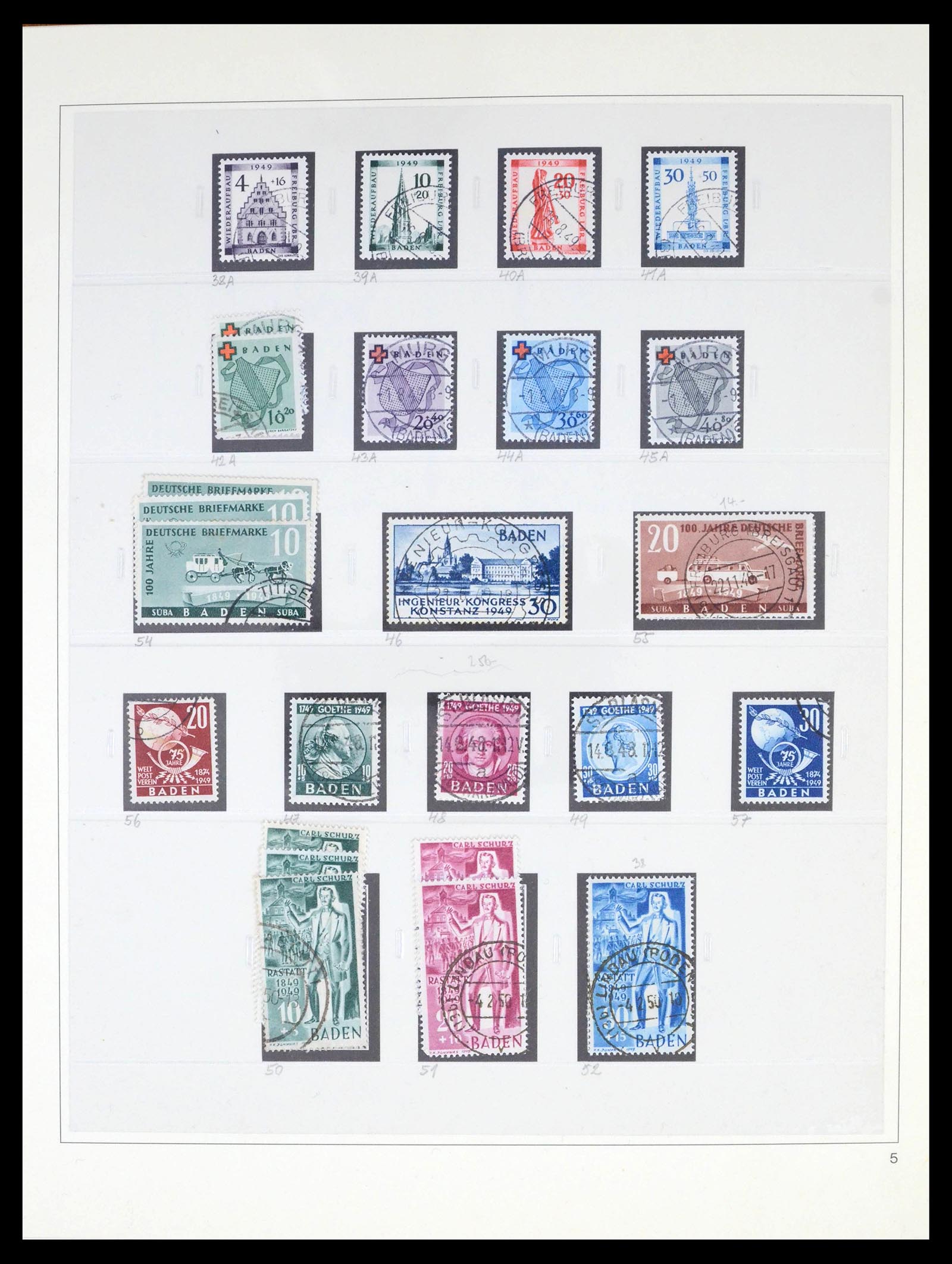 39520 0007 - Stamp collection 39520 German Zones super collection 1945-1949.