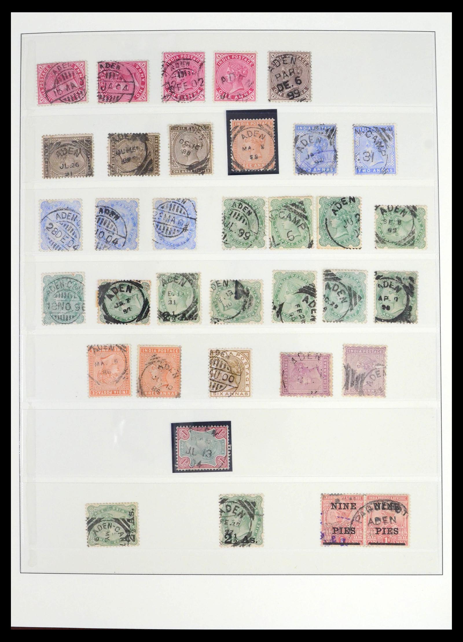 39526 0002 - Stamp collection 39526 India and States cancels 1856-1940.