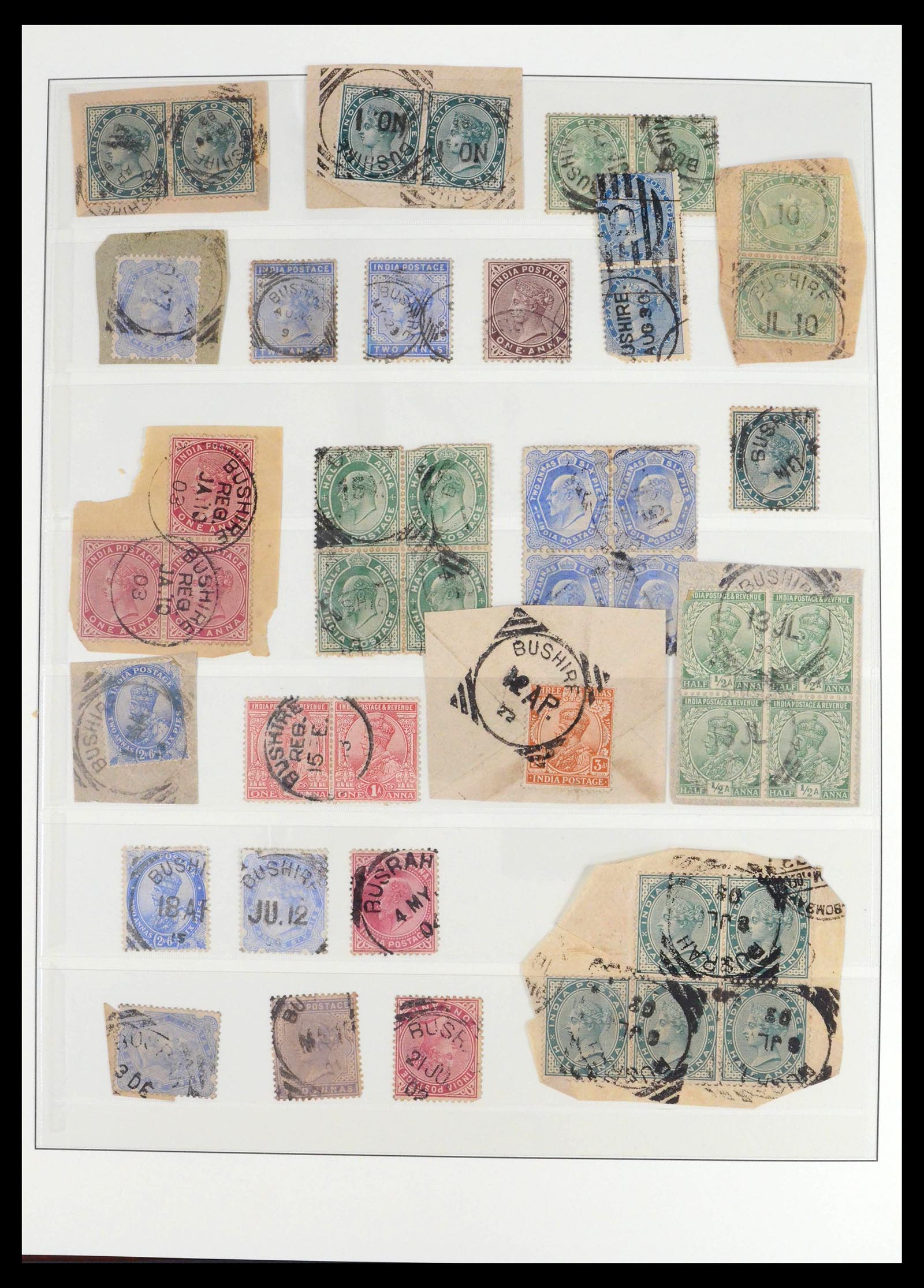 39526 0005 - Stamp collection 39526 India and States cancels 1856-1940.