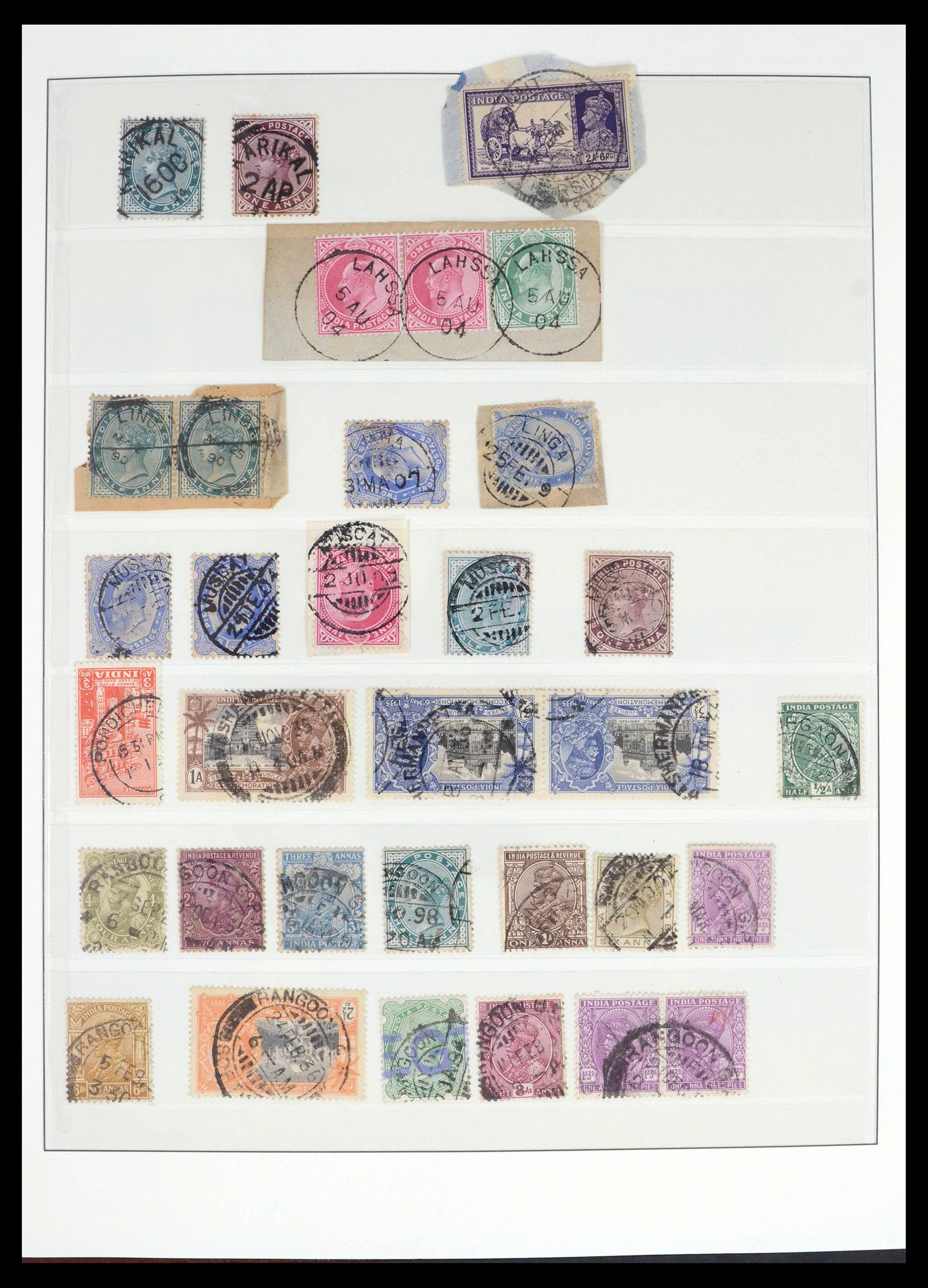 39526 0009 - Stamp collection 39526 India and States cancels 1856-1940.