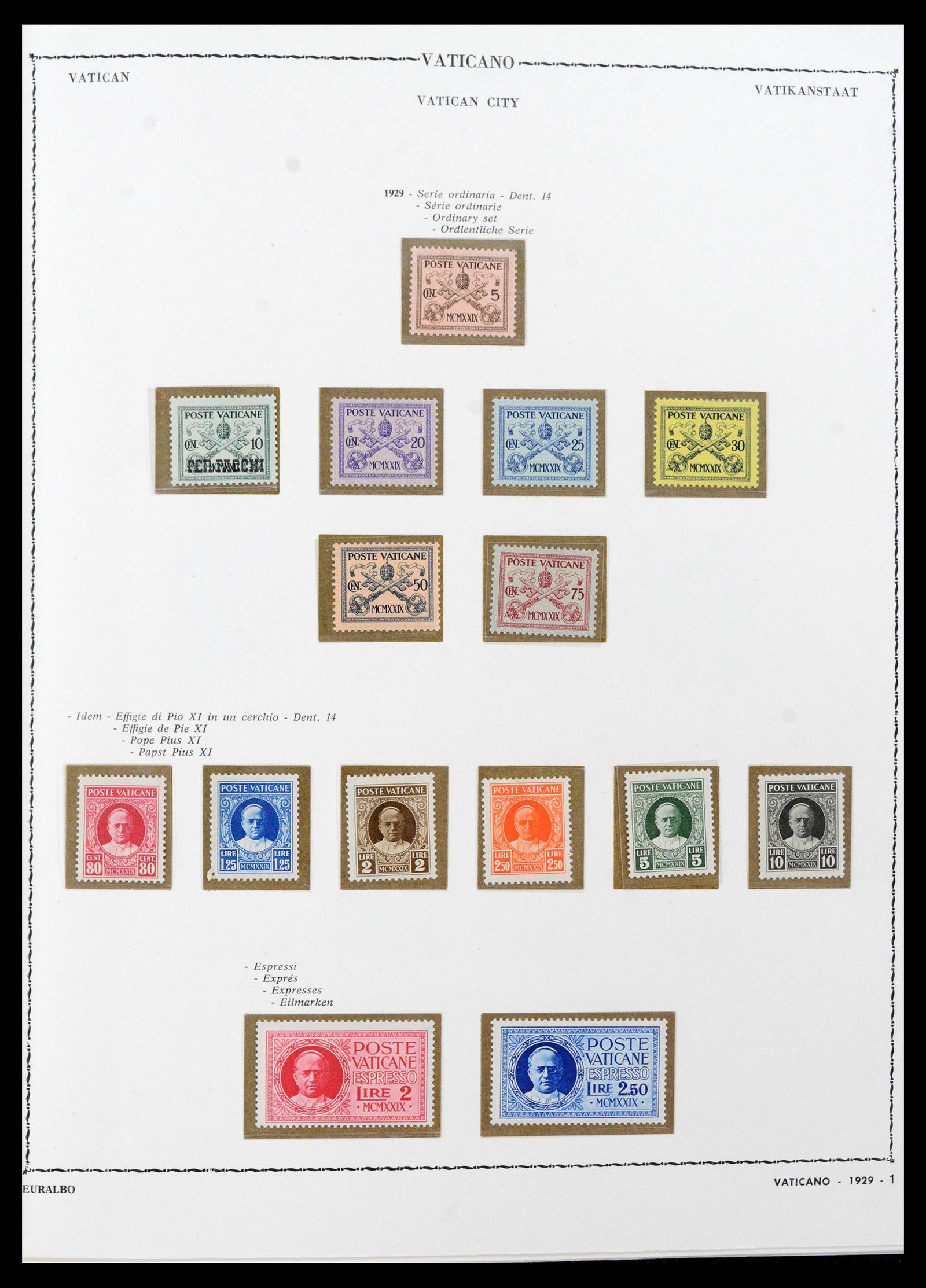 39529 0001 - Stamp collection 39529 Vatican 1929-1972.