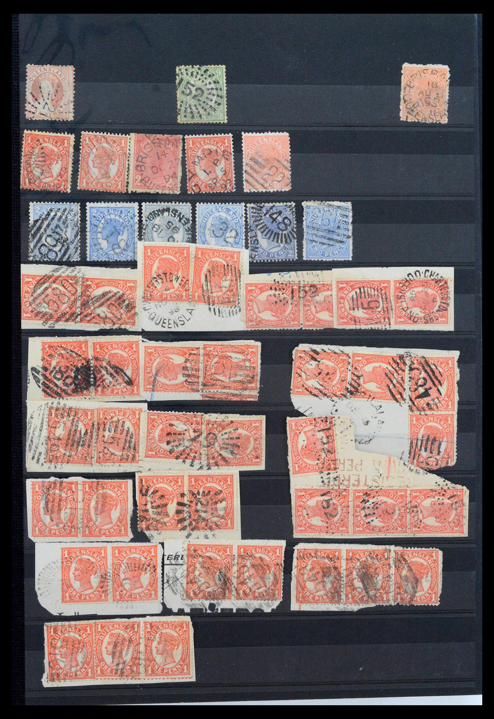 39532 0004 - Postzegelverzameling 39532 Australische Staten stempels 1870-1970.