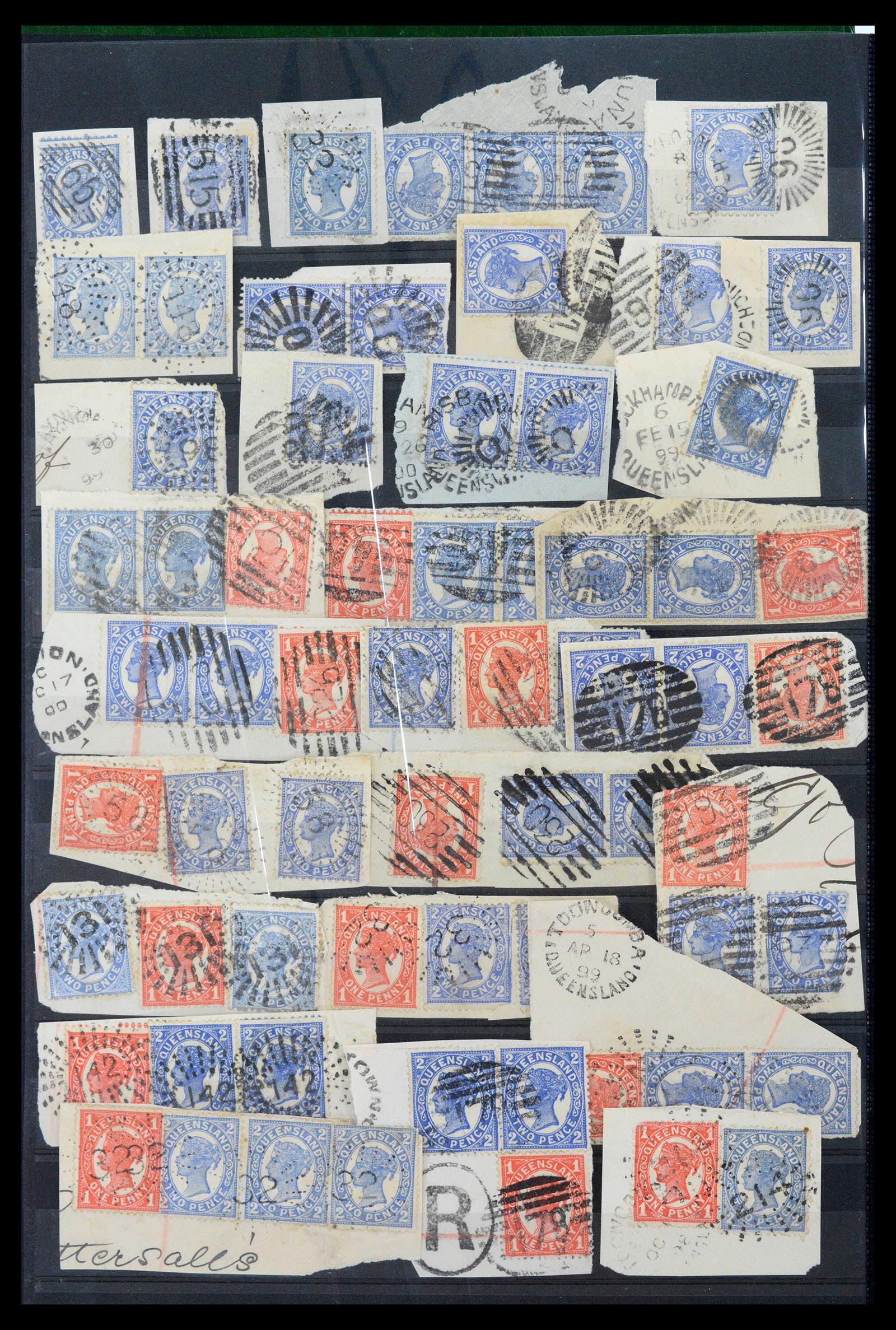 39532 0005 - Stamp collection 39532 Australian States cancels 1870-1970.