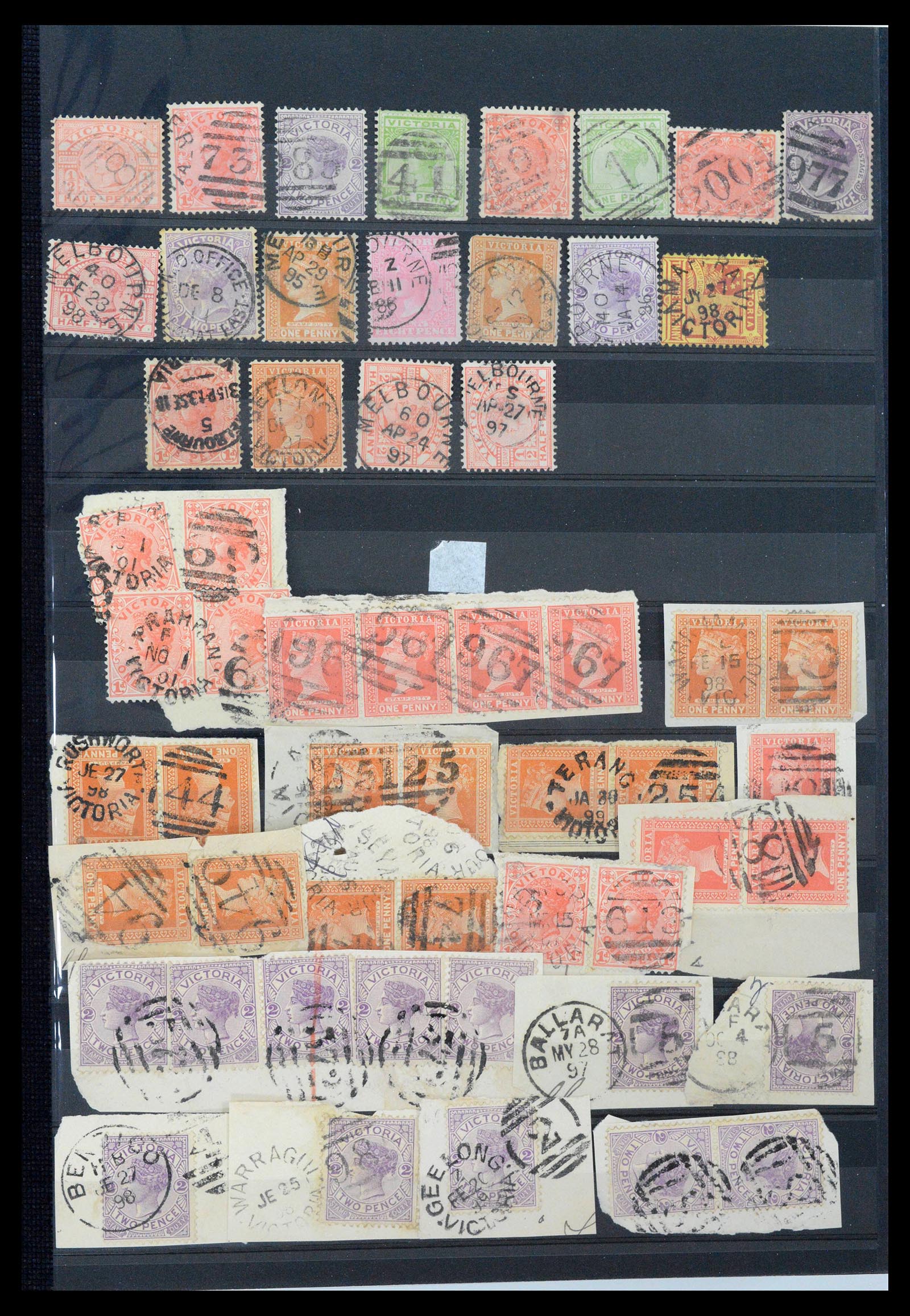 39532 0010 - Stamp collection 39532 Australian States cancels 1870-1970.