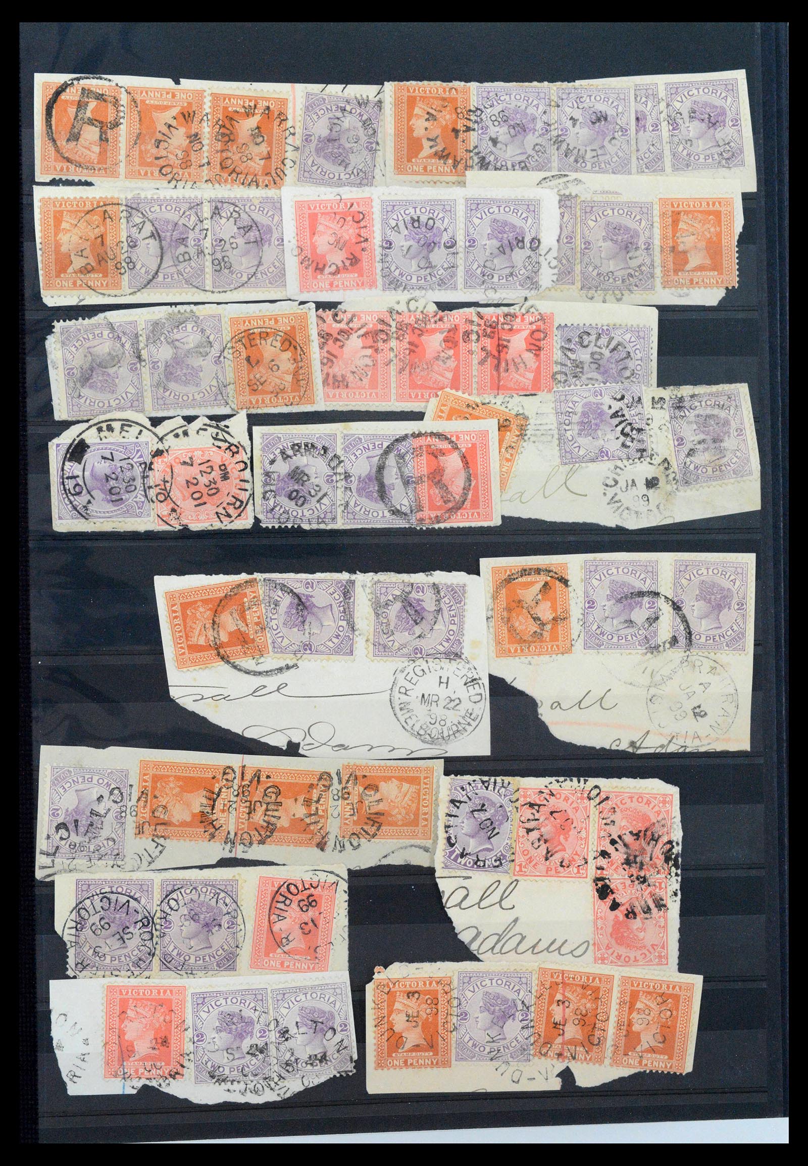 39532 0014 - Stamp collection 39532 Australian States cancels 1870-1970.