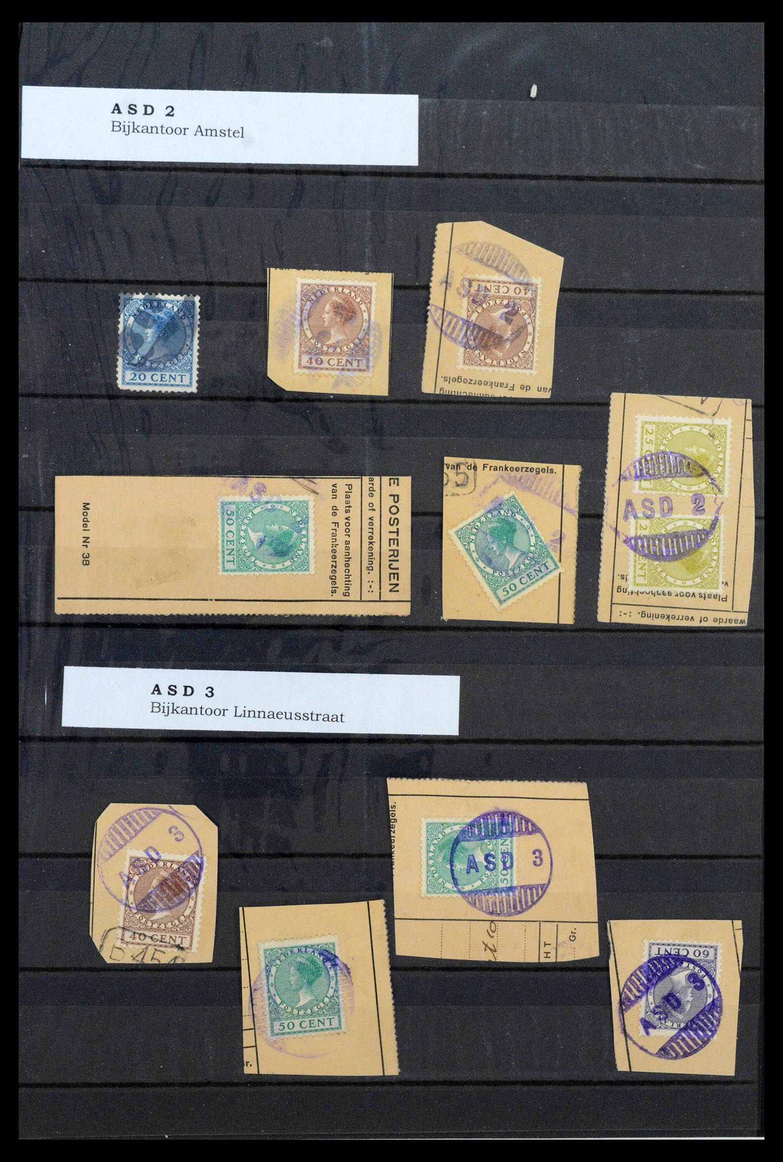 39539 0002 - Postzegelverzameling 39539 Nederland gummistempels 1925-1926.