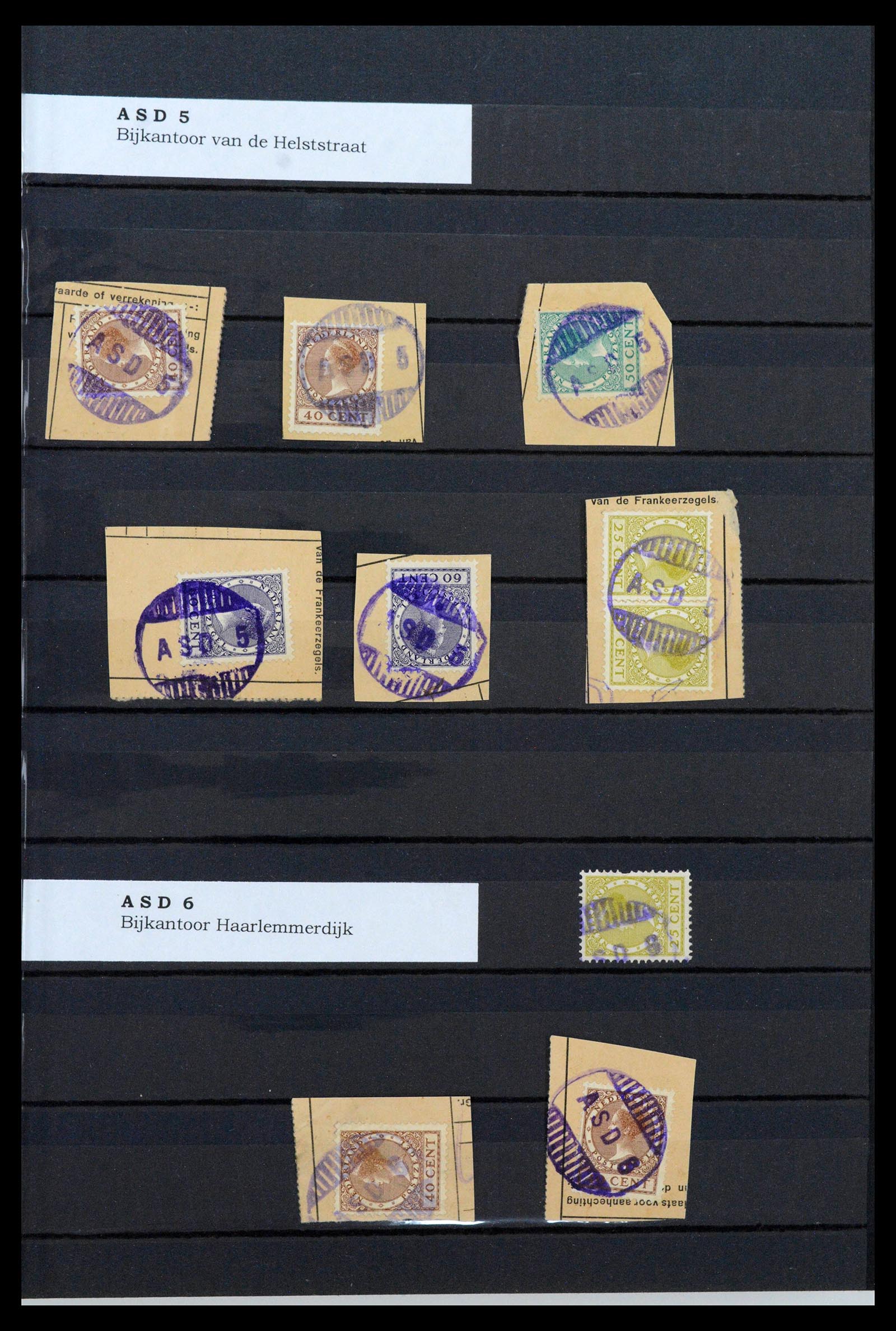39539 0003 - Postzegelverzameling 39539 Nederland gummistempels 1925-1926.