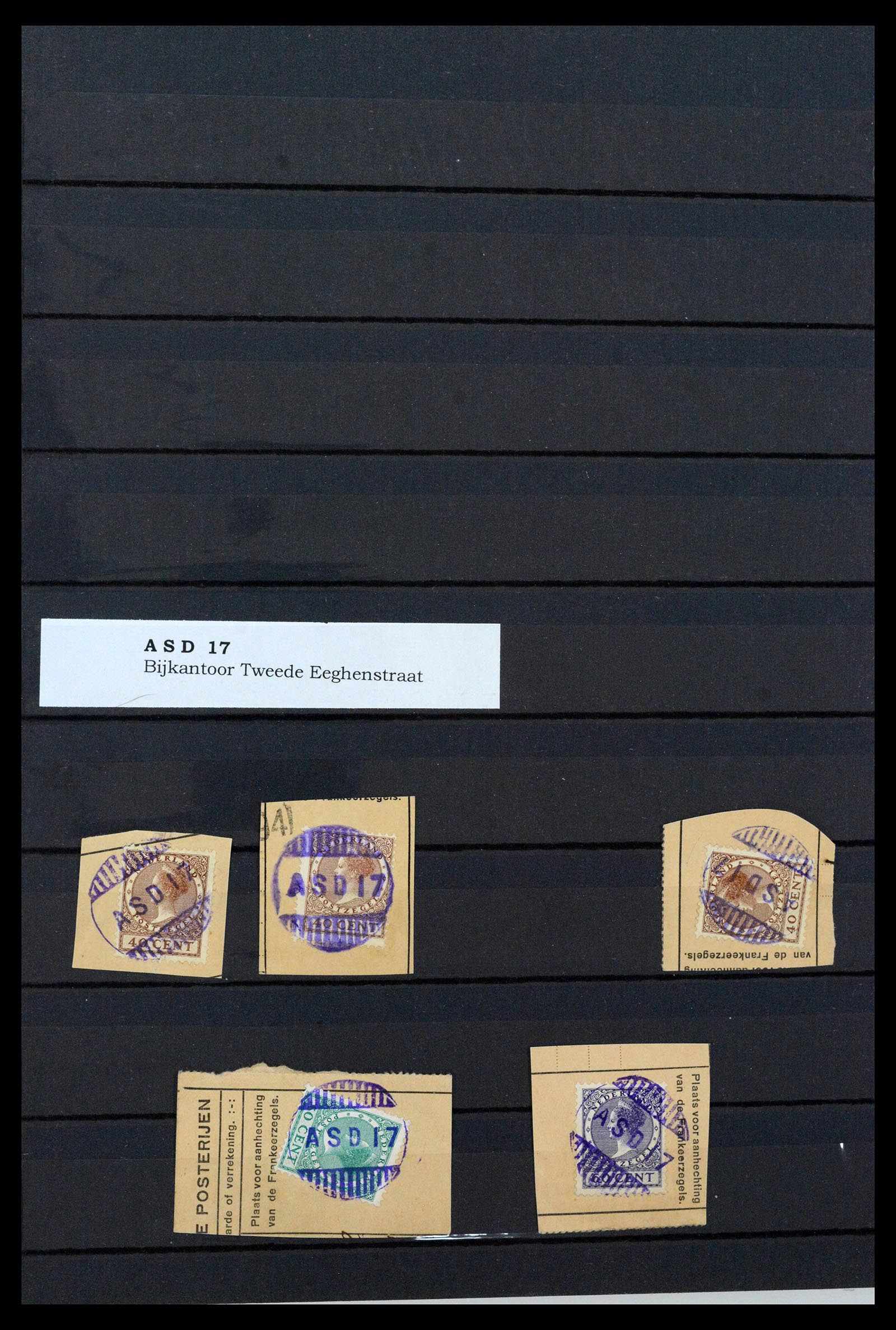 39539 0008 - Postzegelverzameling 39539 Nederland gummistempels 1925-1926.