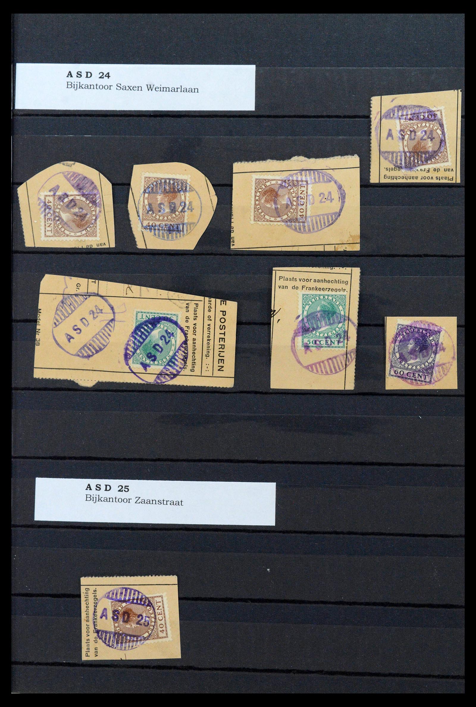 39539 0013 - Postzegelverzameling 39539 Nederland gummistempels 1925-1926.