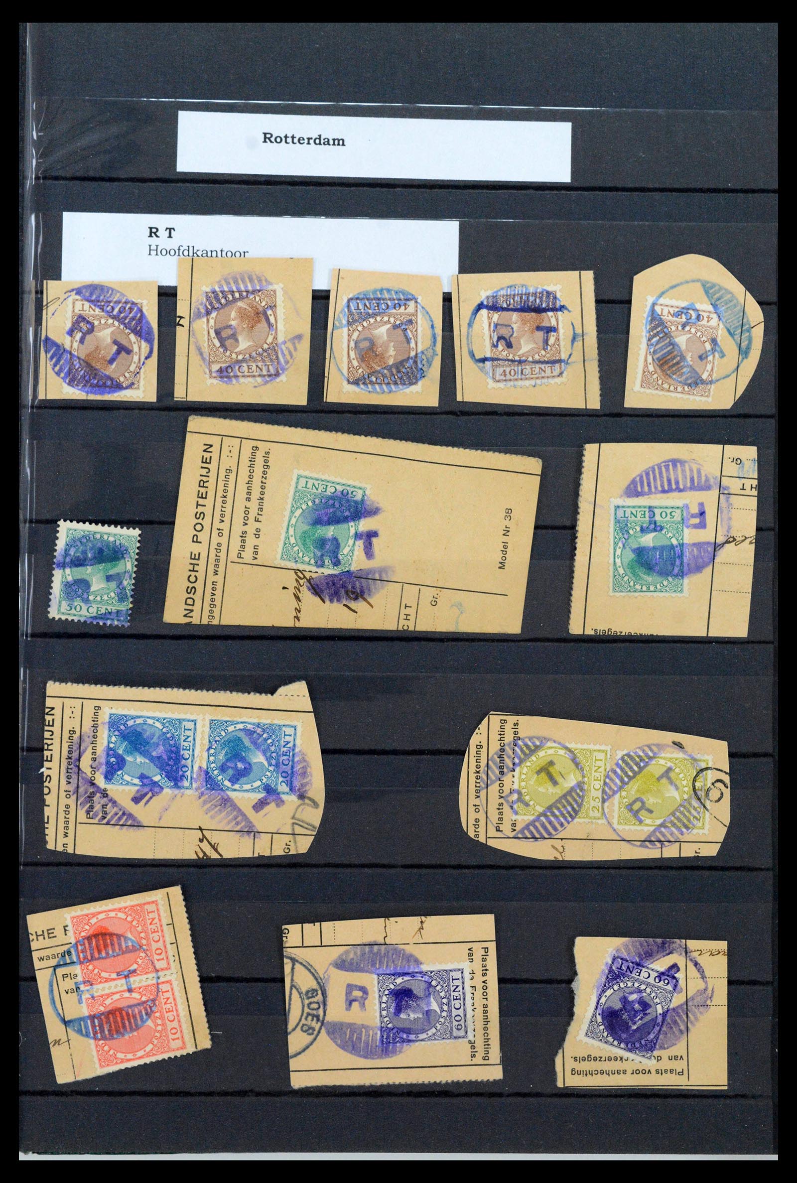 39539 0014 - Postzegelverzameling 39539 Nederland gummistempels 1925-1926.