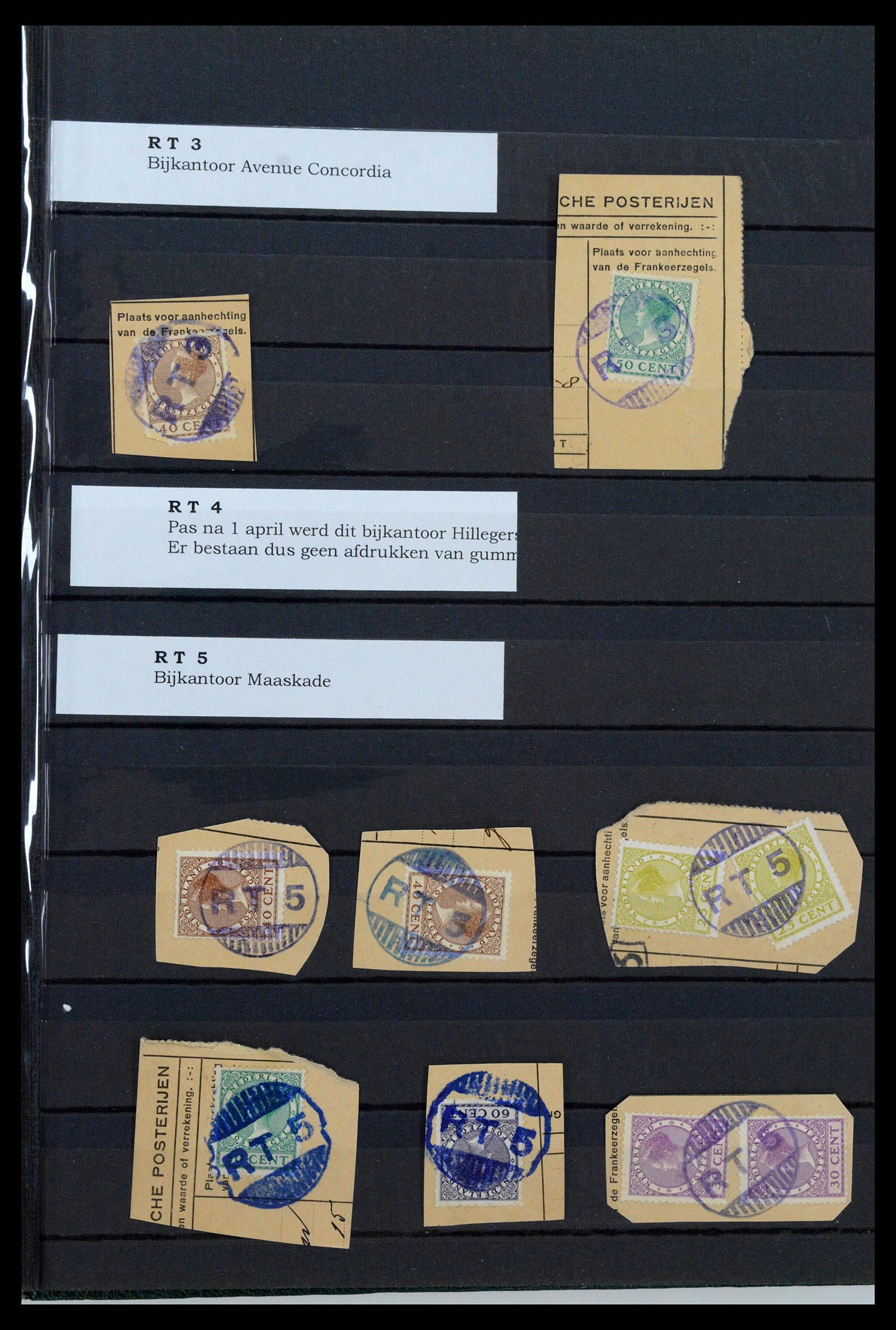 39539 0016 - Postzegelverzameling 39539 Nederland gummistempels 1925-1926.