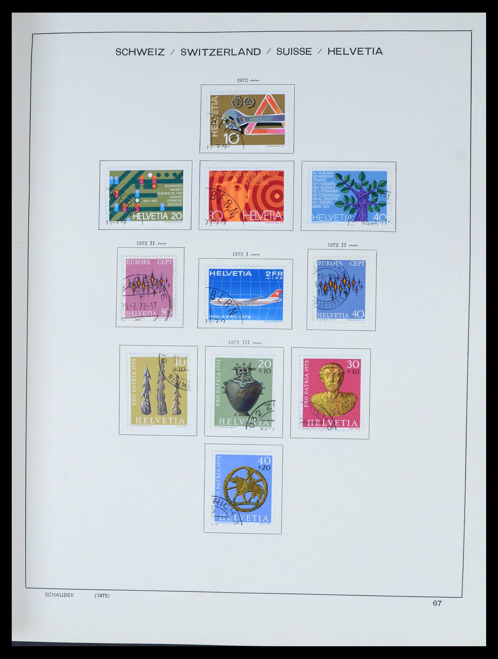 39540 0068 - Stamp collection 39540 Switzerland 1850-1982.