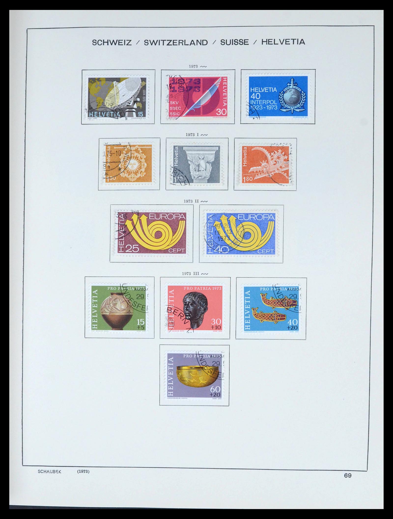 39540 0070 - Stamp collection 39540 Switzerland 1850-1982.