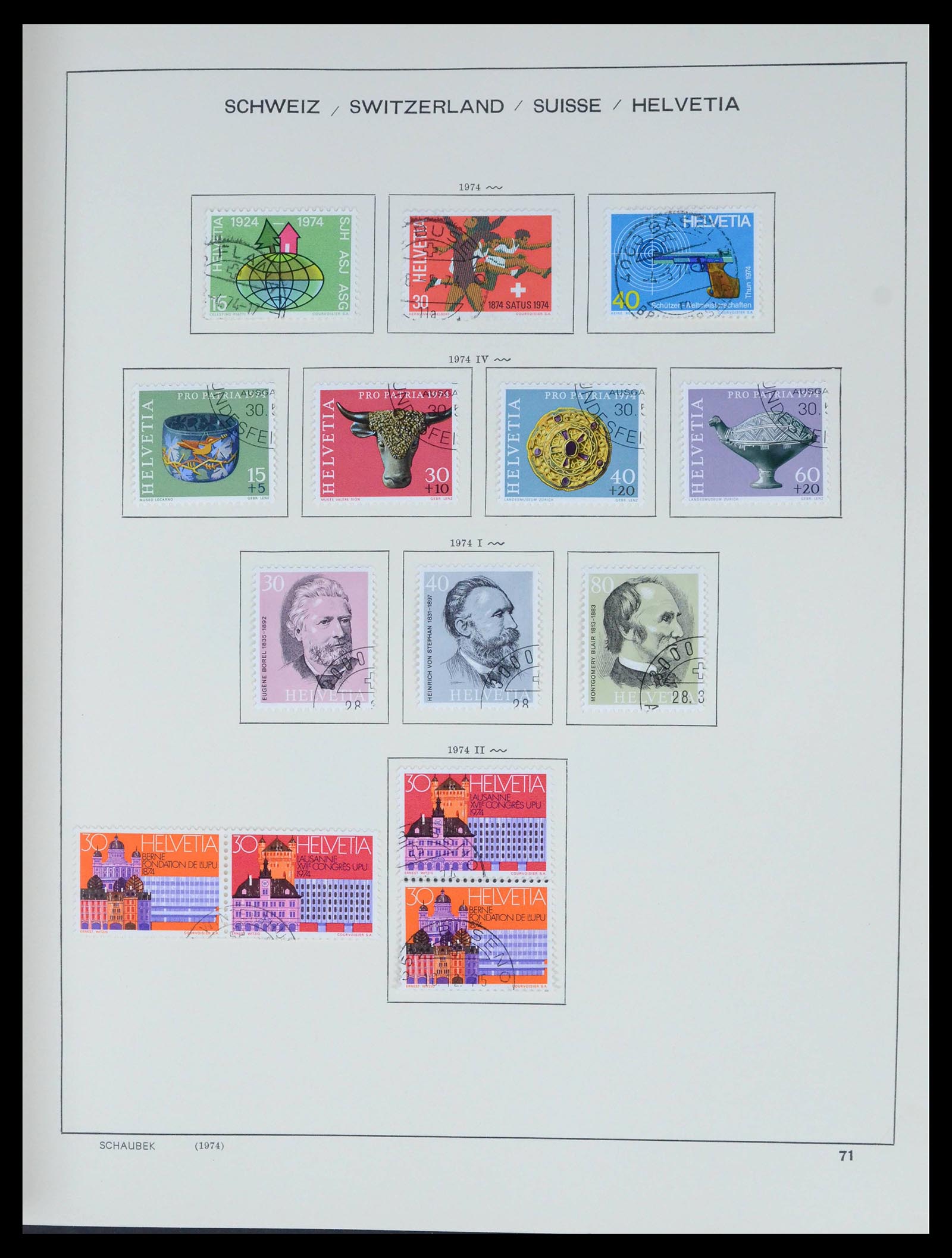 39540 0072 - Stamp collection 39540 Switzerland 1850-1982.