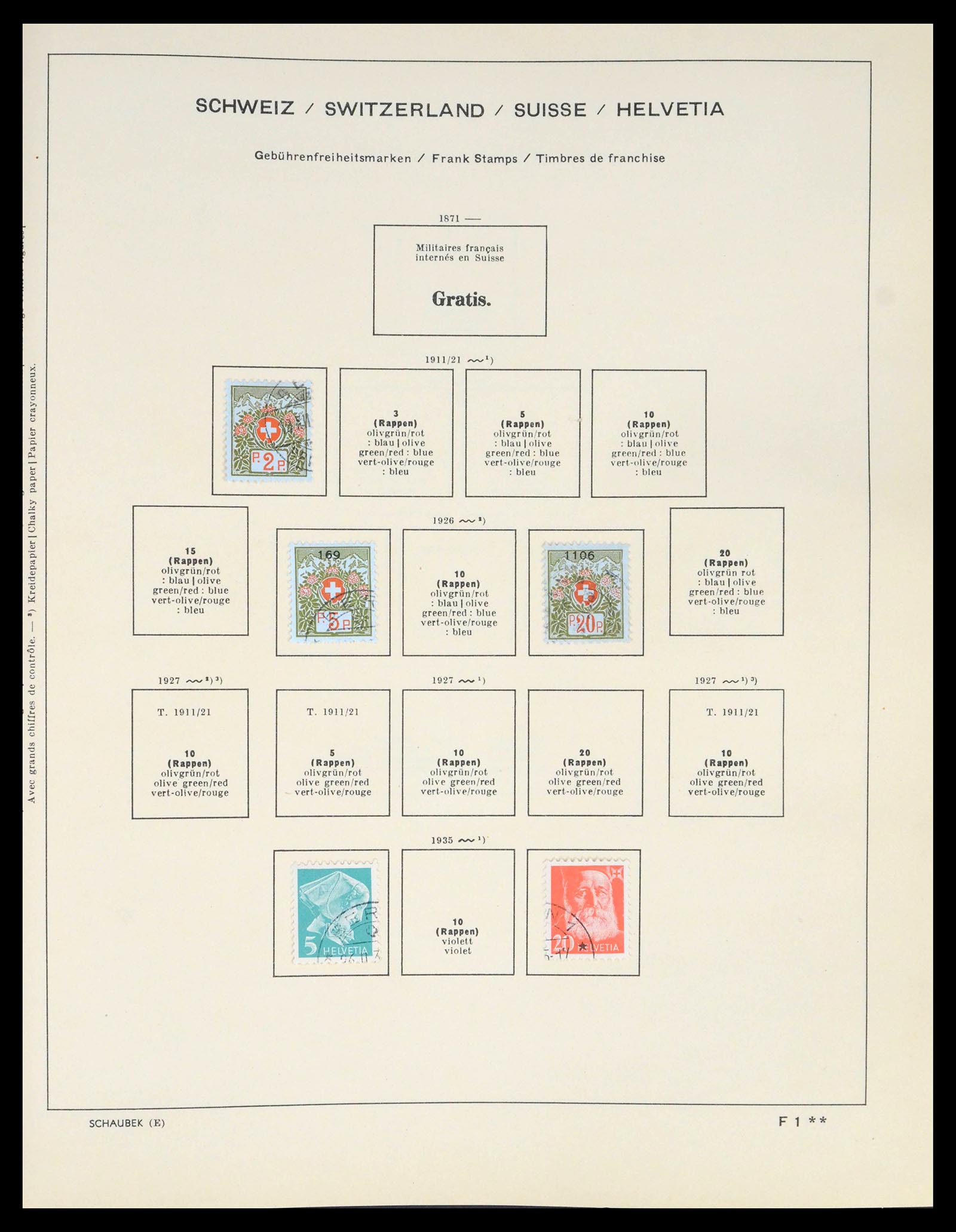 39540 0160 - Stamp collection 39540 Switzerland 1850-1982.