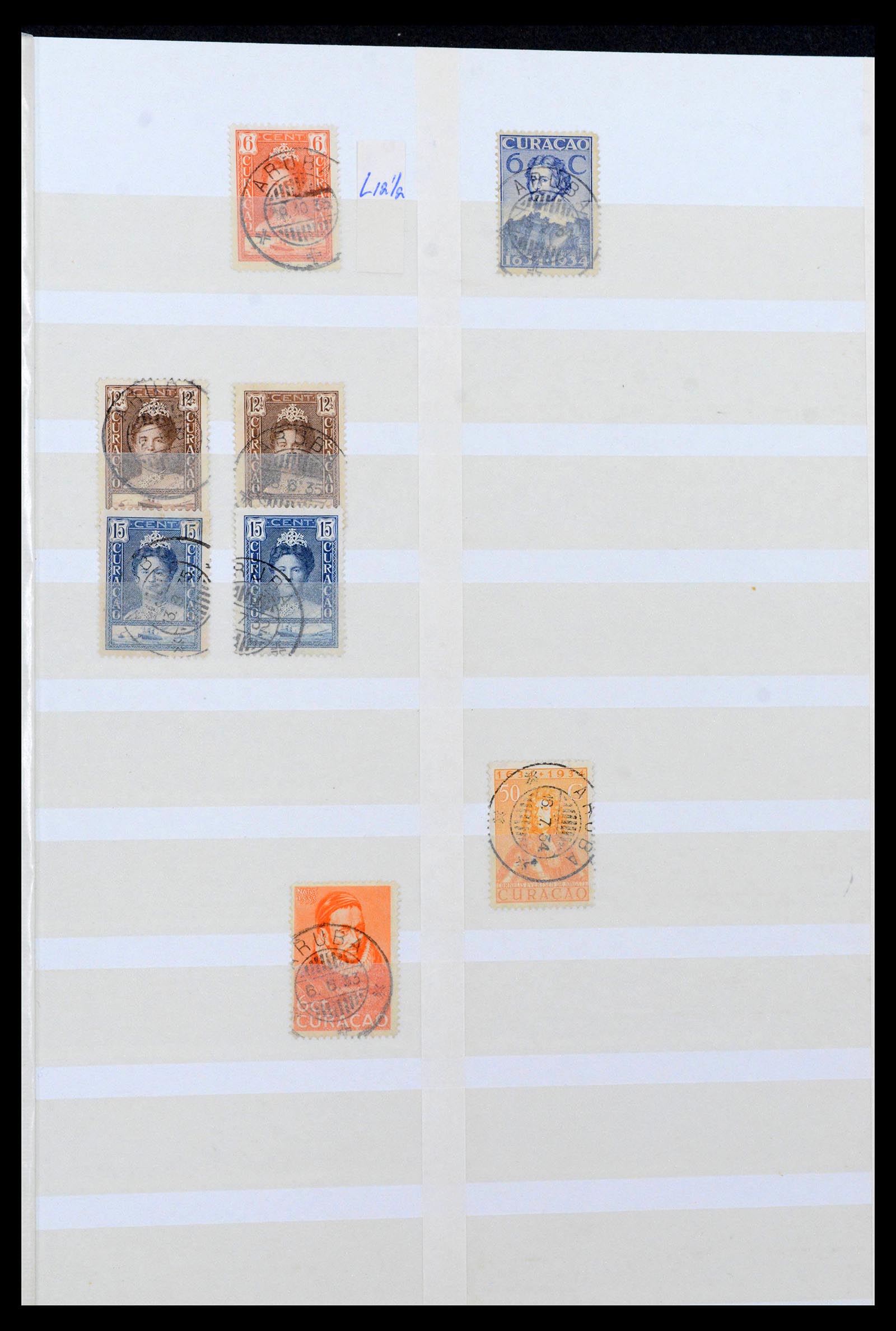 39541 0002 - Postzegelverzameling 39541 Curaçao/Antillen stempels 1873-1970.